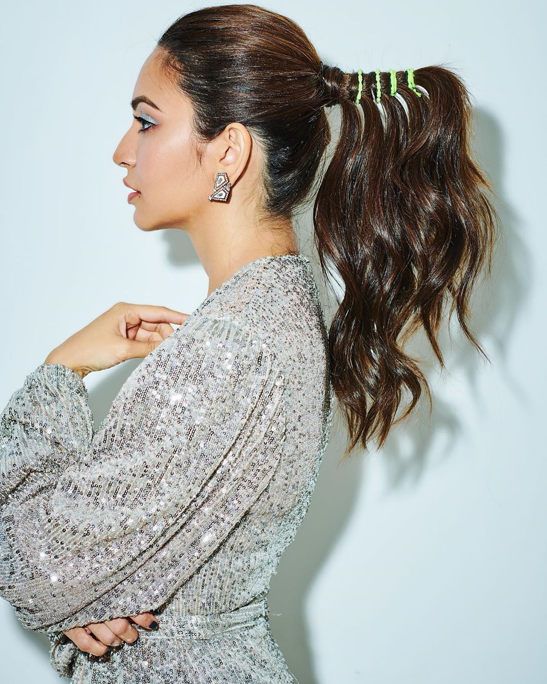 Kriti Kharbanda In A Short Glittering Dress