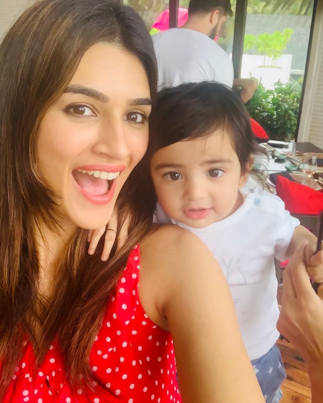 Kriti Sanon With A Cute Little Papa