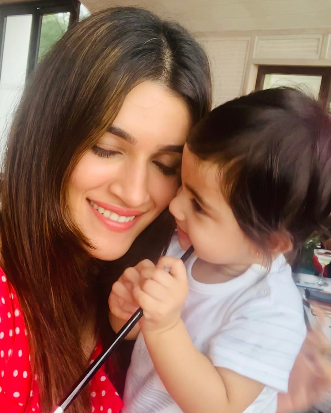 Kriti Sanon With A Cute Little Papa