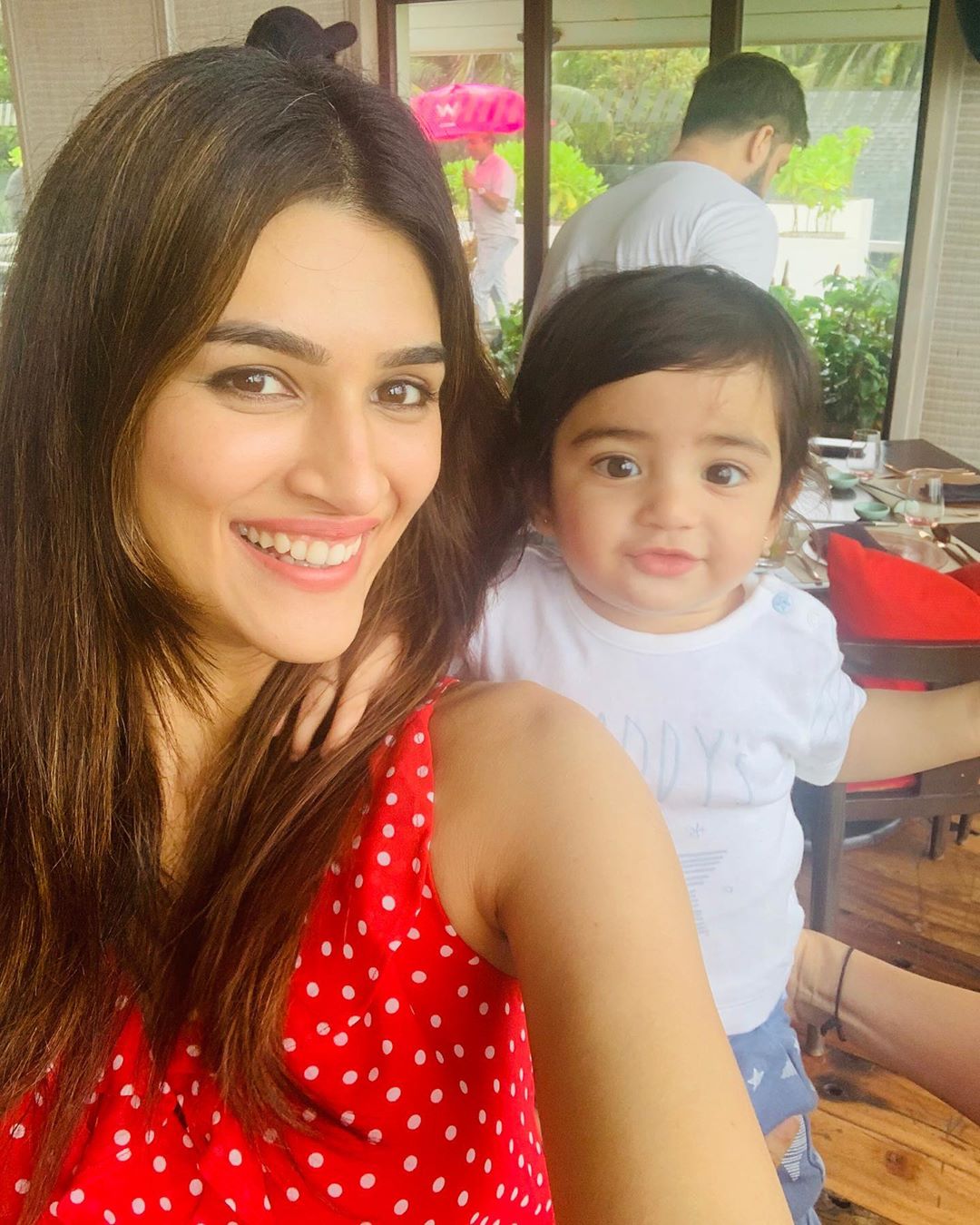 Kriti Sanon With A Cute Little Papa