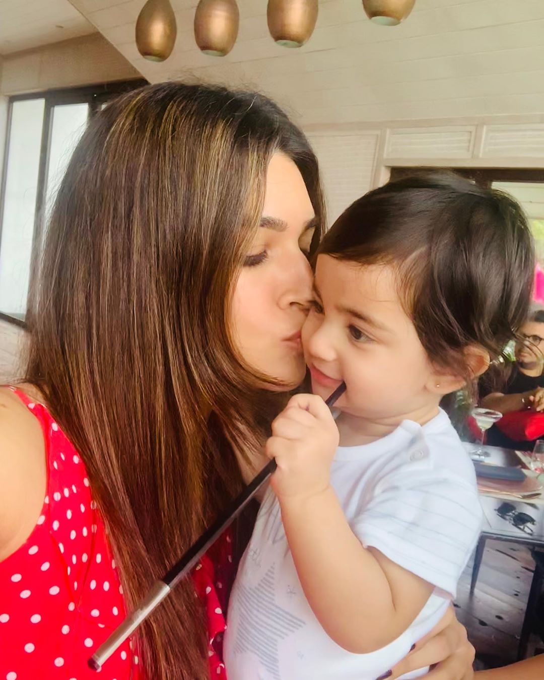 Kriti Sanon With A Cute Little Papa