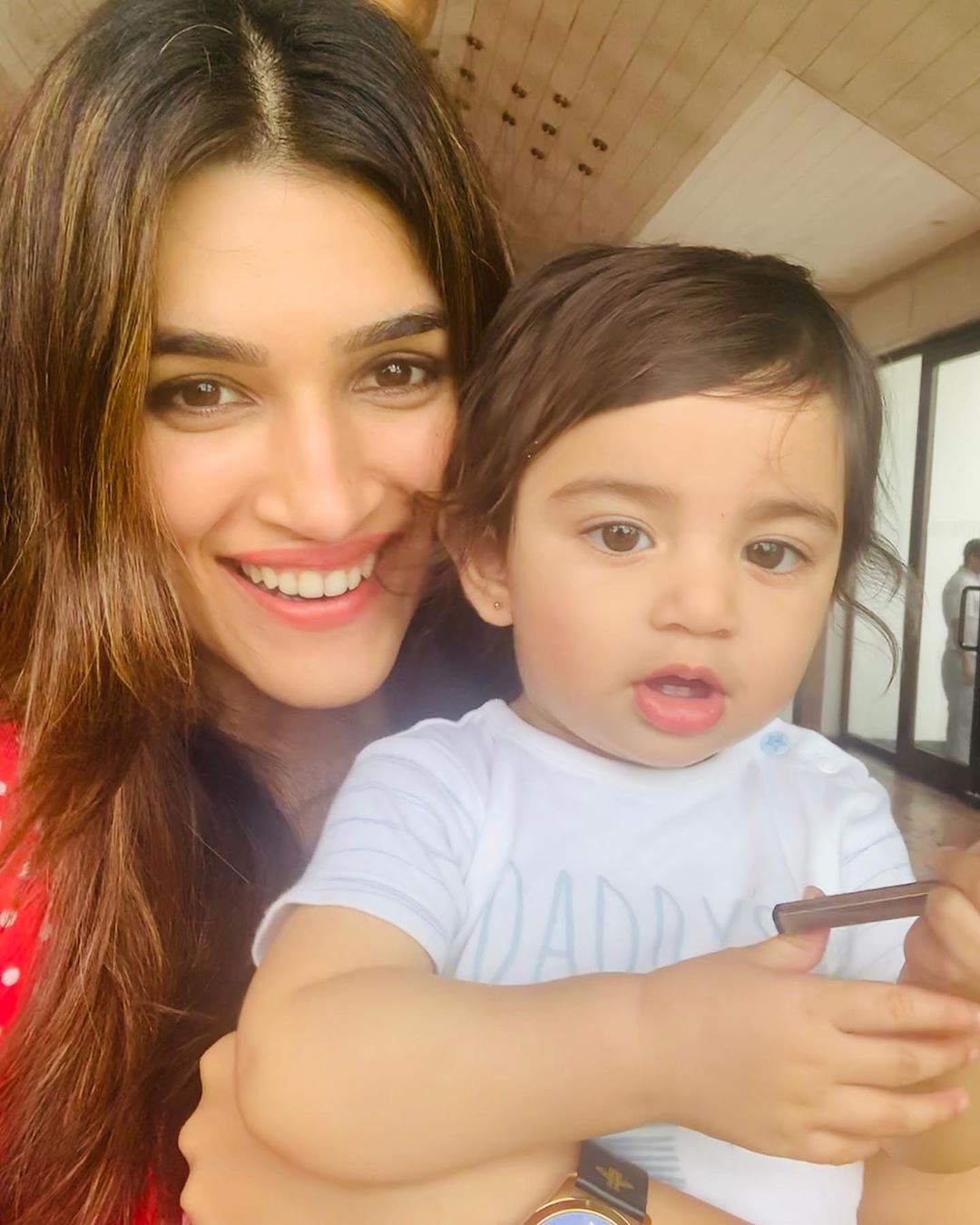Kriti Sanon With A Cute Little Papa