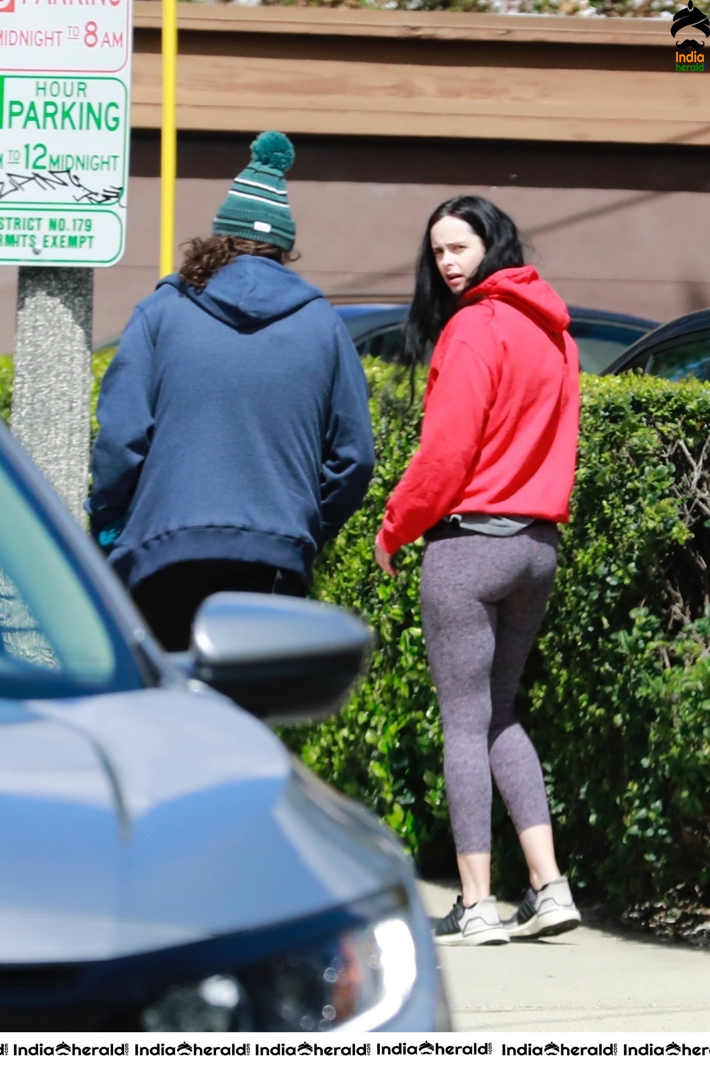 Krysten Ritter spotted by Paparazzi as she was walking out in Los Angeles