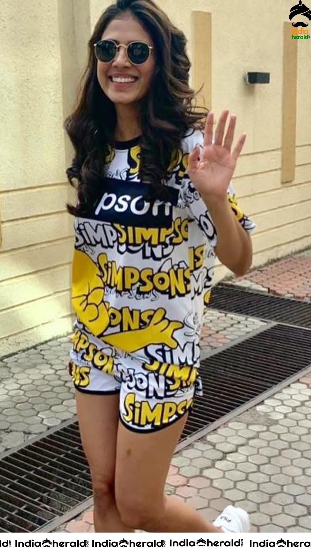 Latest Hot Clicks of Malavika Mohanan in Simpsons Dress exposing Slender Thighs