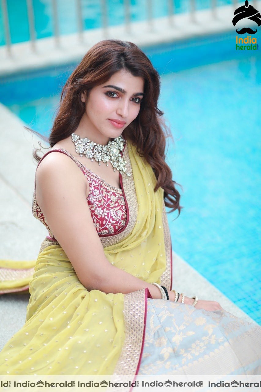Latest Photoshoot of Sai Dhanshika in Half Saree