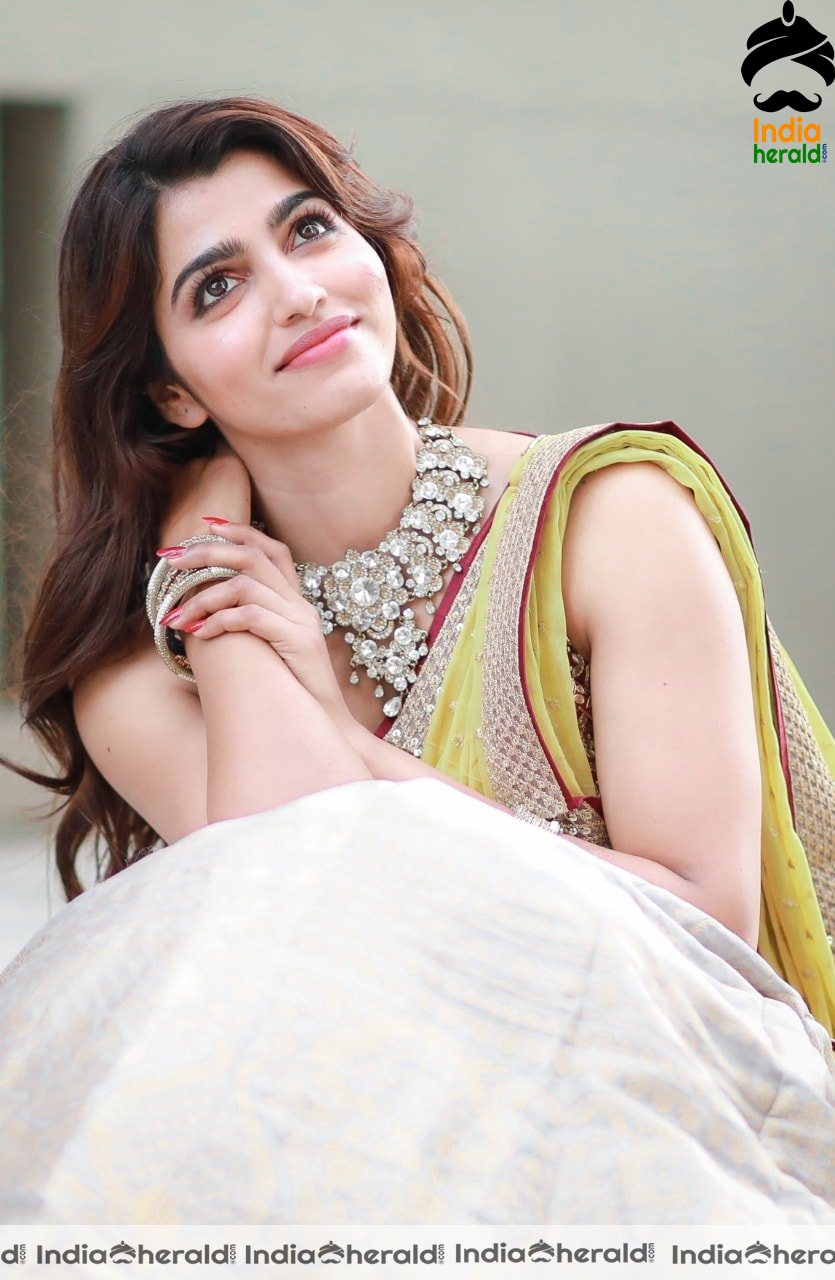 Latest Photoshoot of Sai Dhanshika in Half Saree