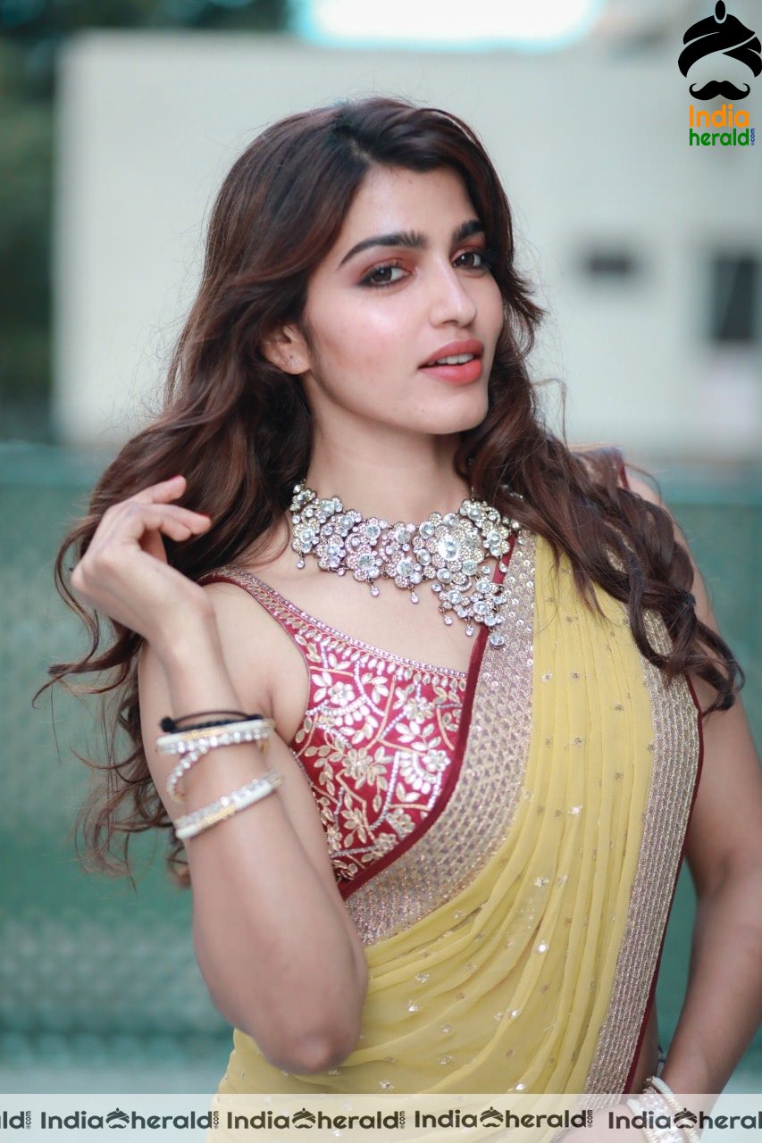 Latest Photoshoot of Sai Dhanshika in Half Saree