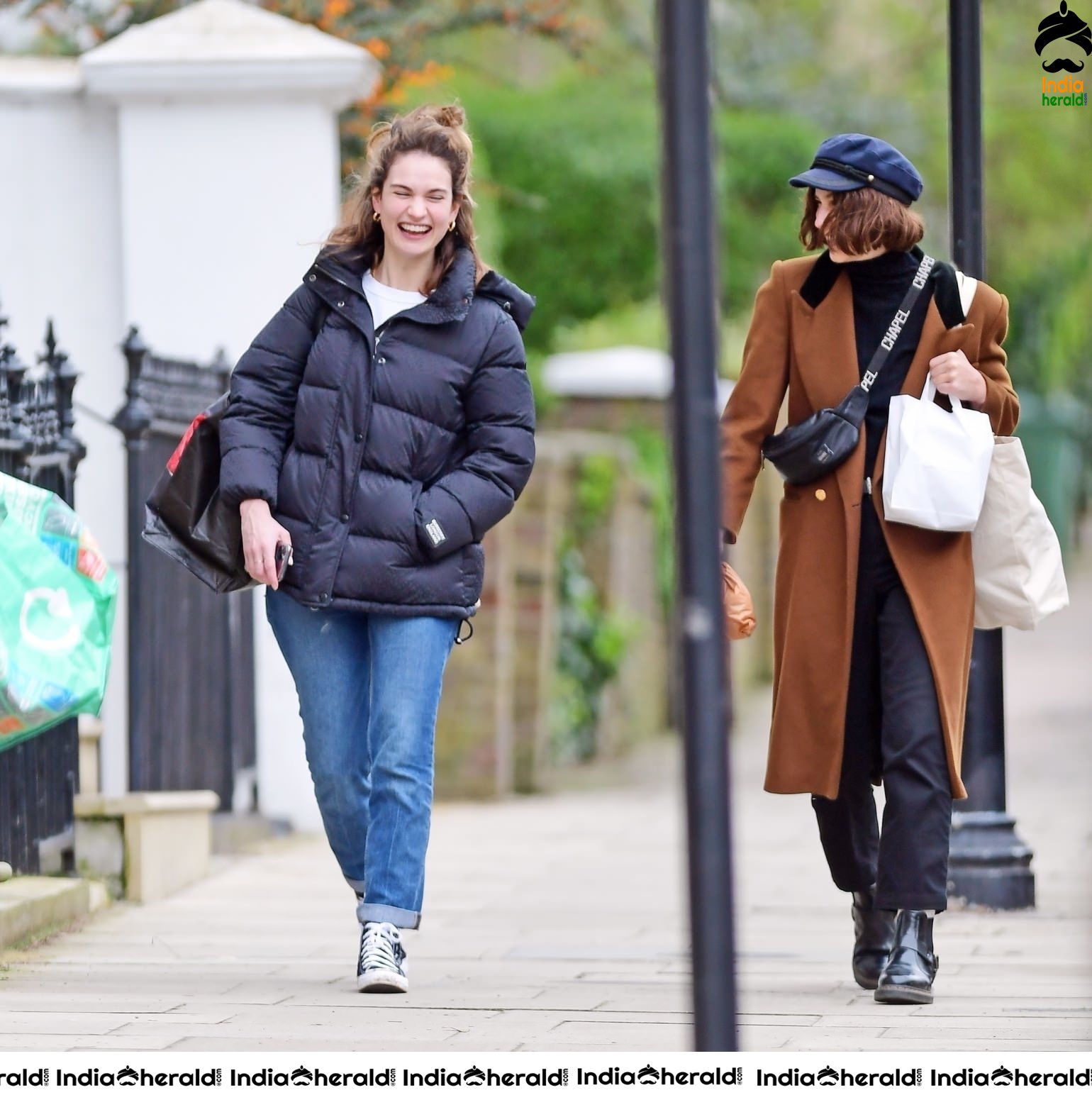 Lily James caught by Paparazzi as she was out in London