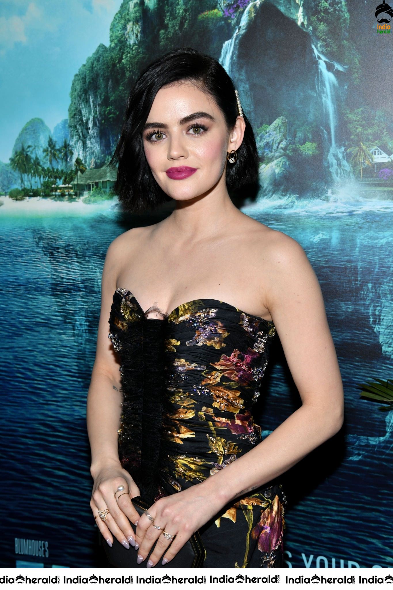 Lucy Hale at Blumhouse's Fantasy Island premiere in Century City