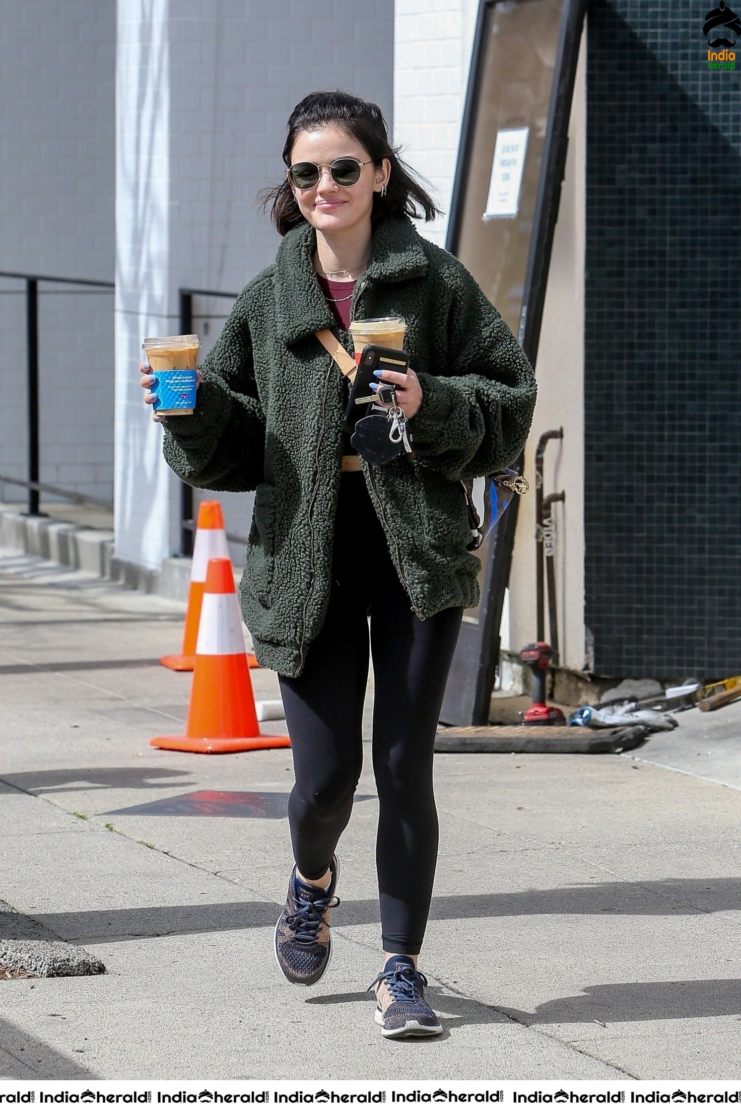 Lucy Hale looking Hot and Cute as she was seen outside Alfreds in Studio City