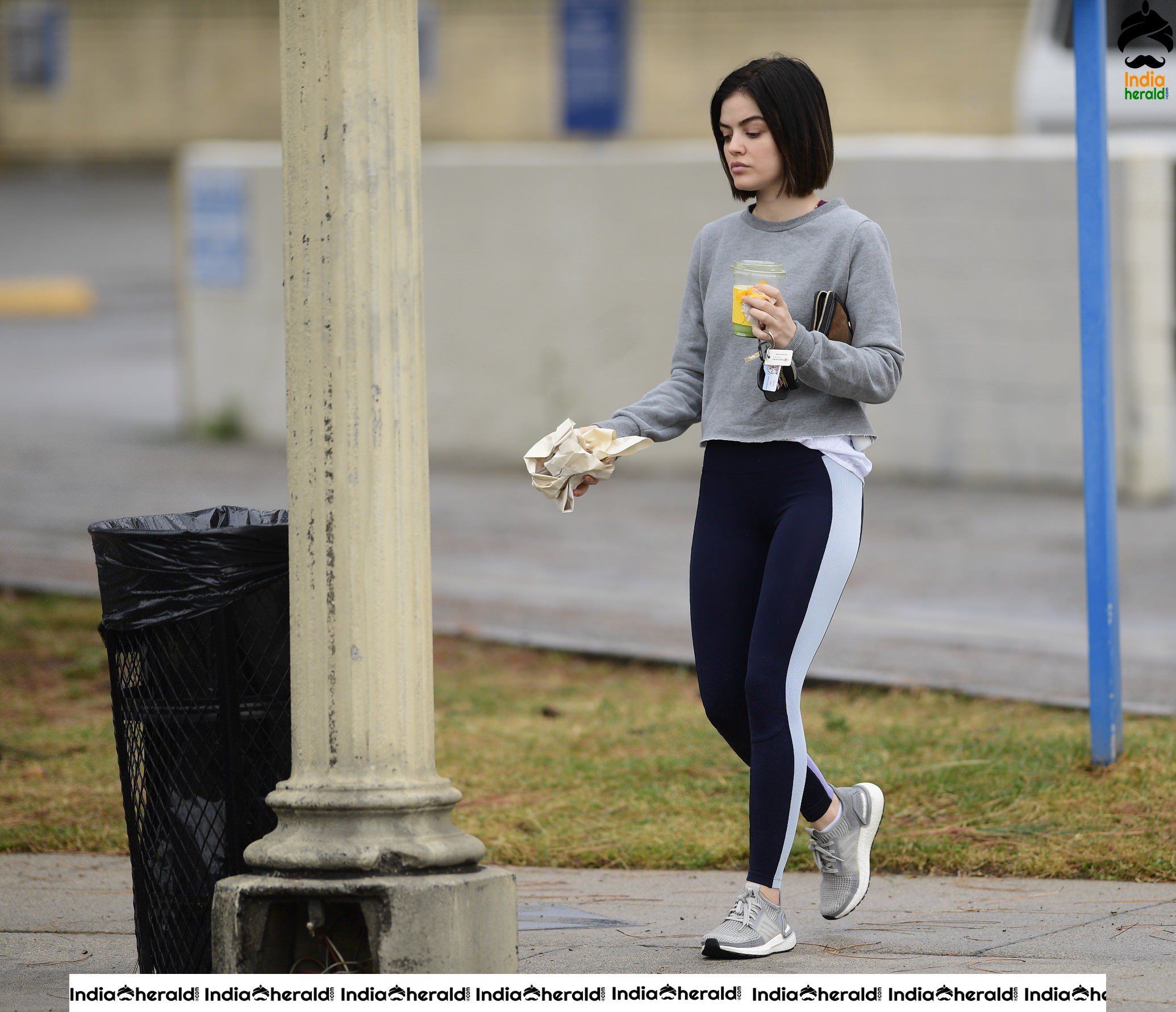 Lucy Hale on the way to a Pilates Class in Los Angeles