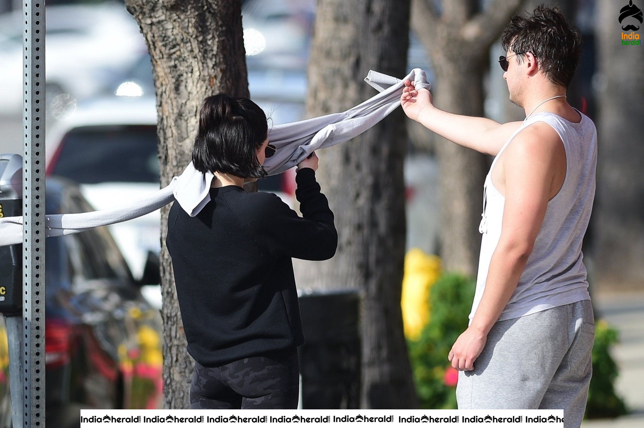 Lucy Hale out after a workout in Los Angeles