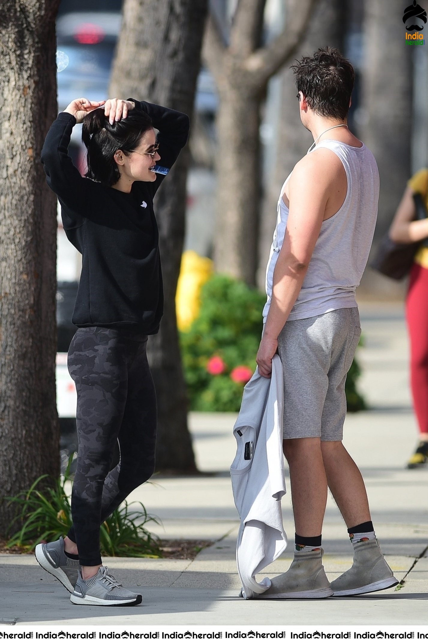 Lucy Hale out after a workout in Los Angeles