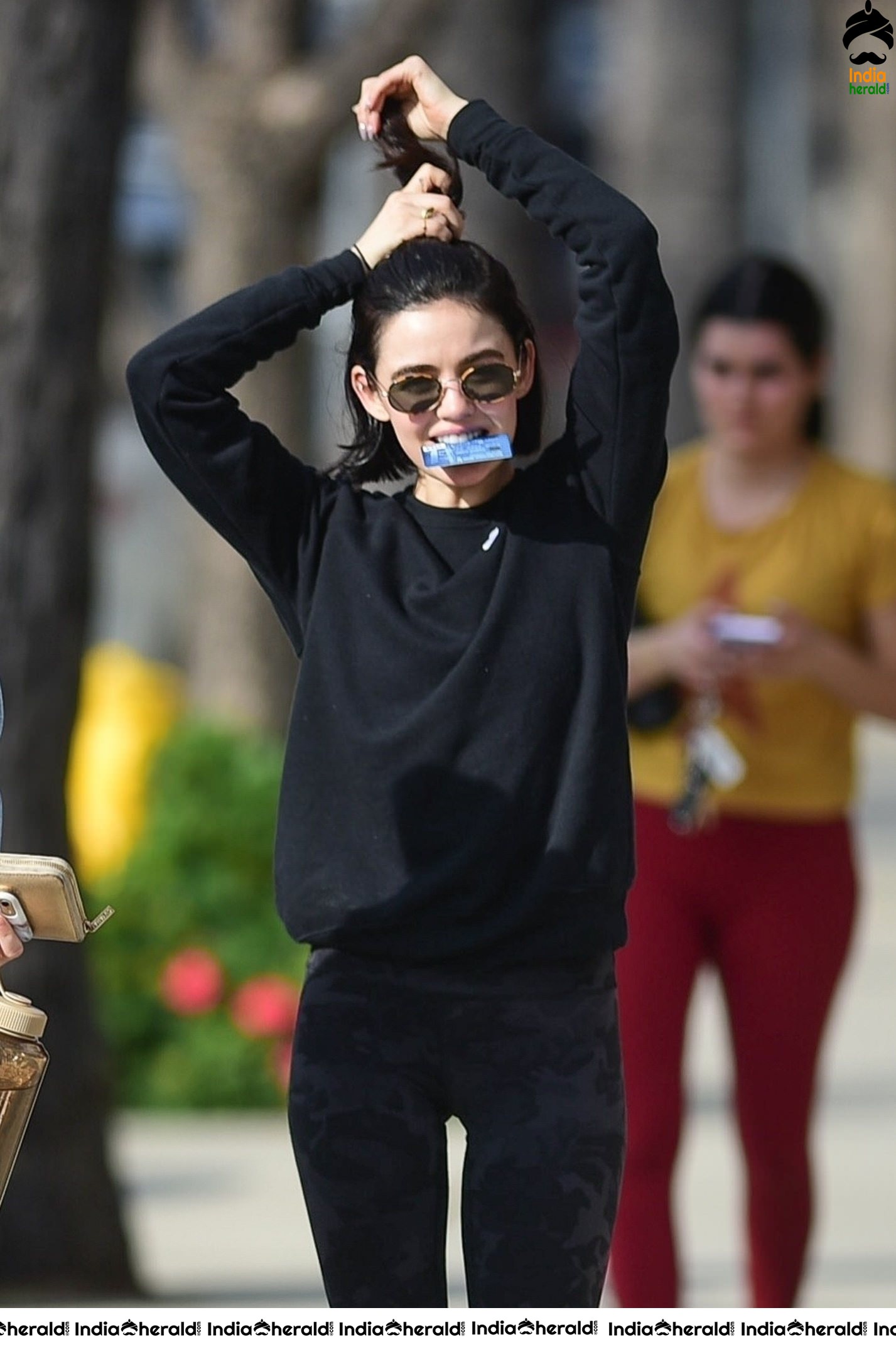 Lucy Hale out after a workout in Los Angeles