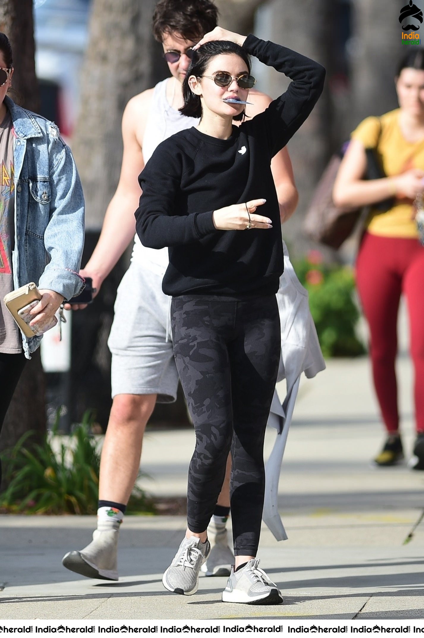 Lucy Hale out after a workout in Los Angeles