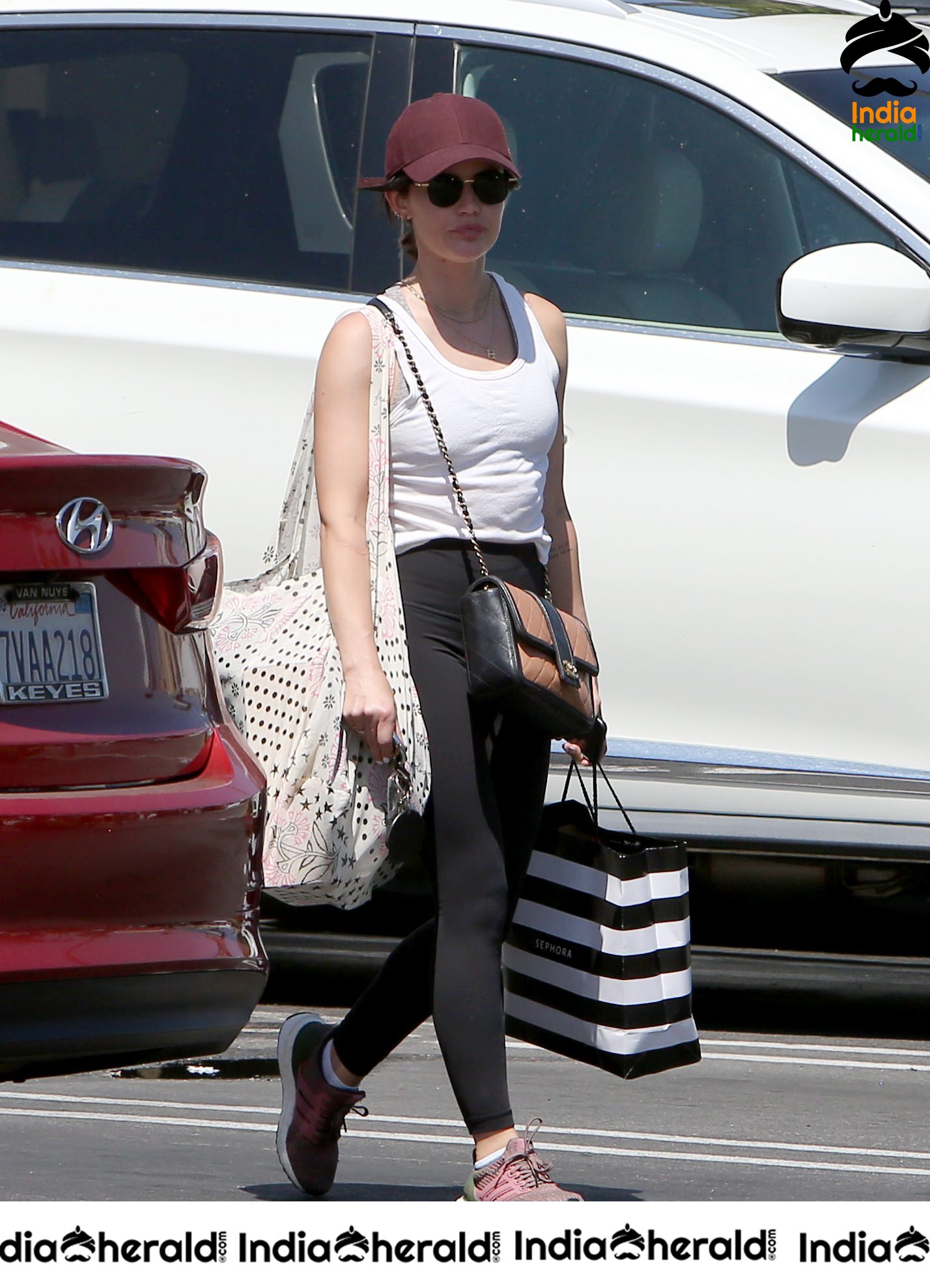 Lucy Hale Shopping And Getting Her Gas In LA Set 3