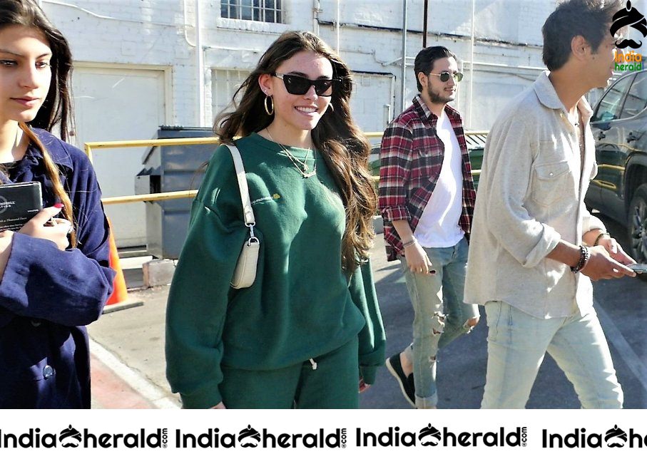 Madison Beer caught by Paparazzi while leaving Croft Alley in Beverly Hills