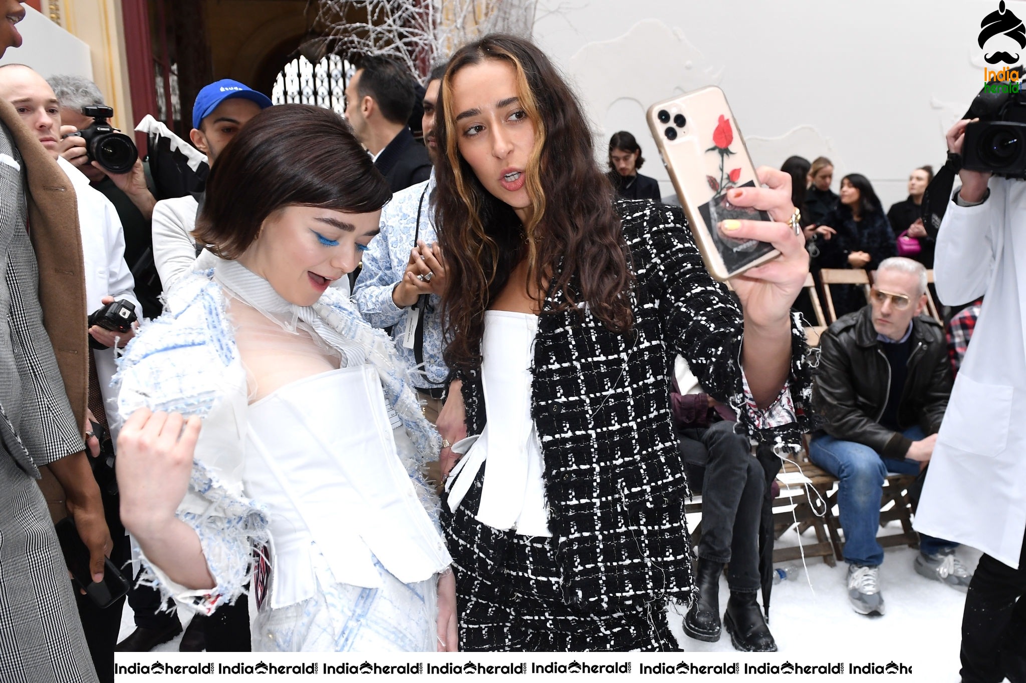 Maisie Williams during Thom Browne Show at Paris Fashion Week in Paris