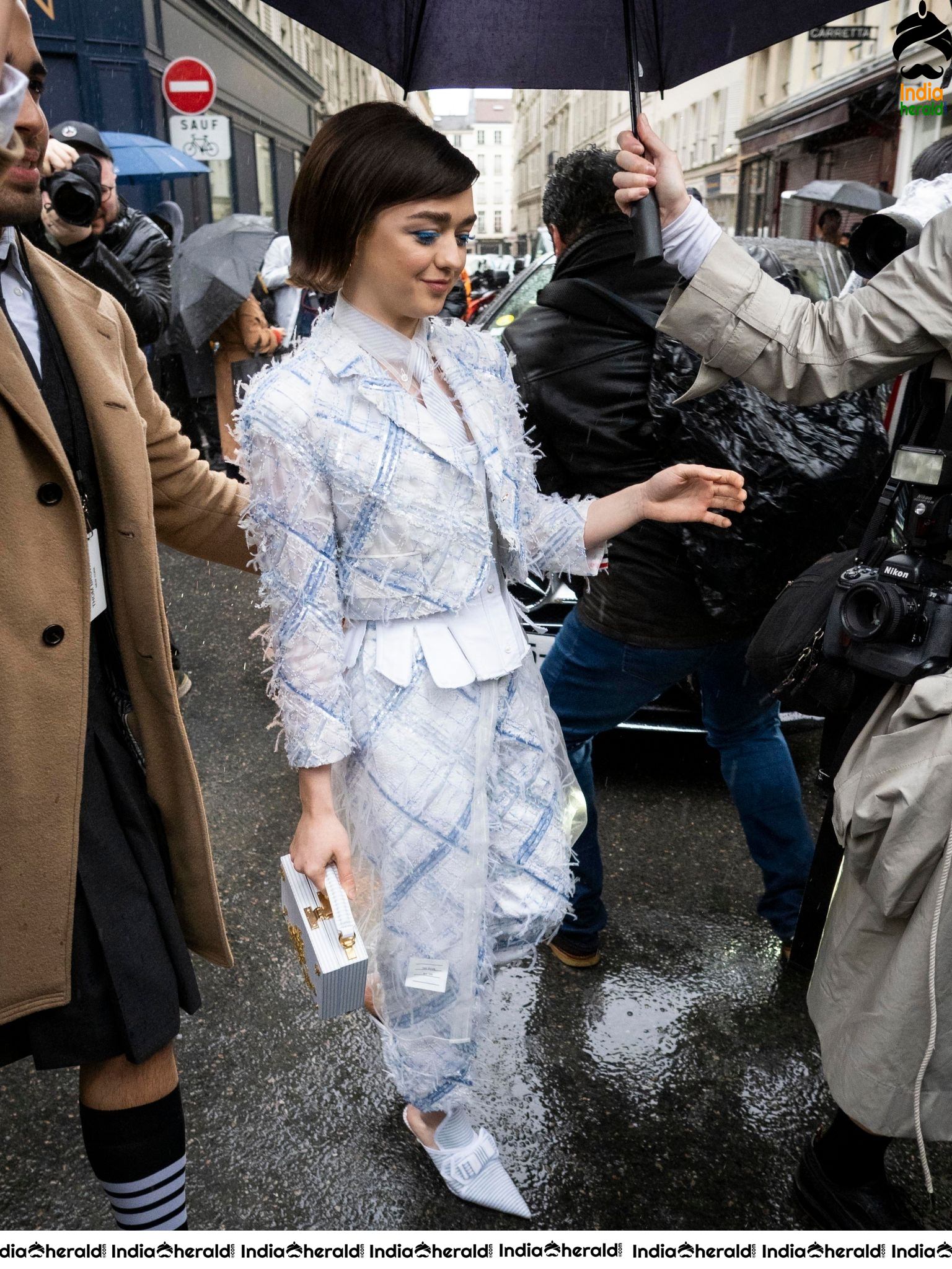 Maisie Williams during Thom Browne Show at Paris Fashion Week in Paris