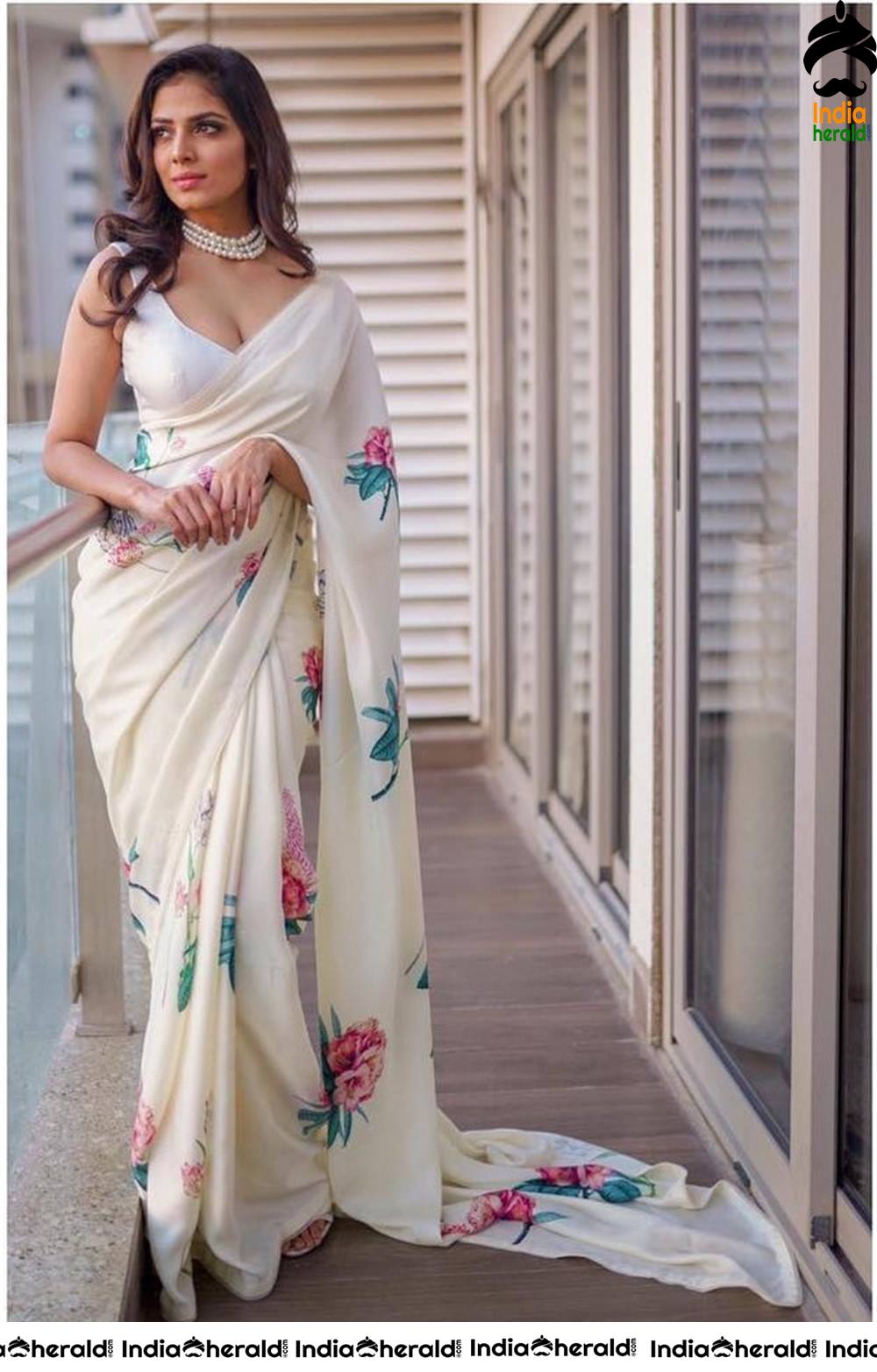 Malavika Mohanan Hot Saree Photos exposing her Hip and Hot Side view