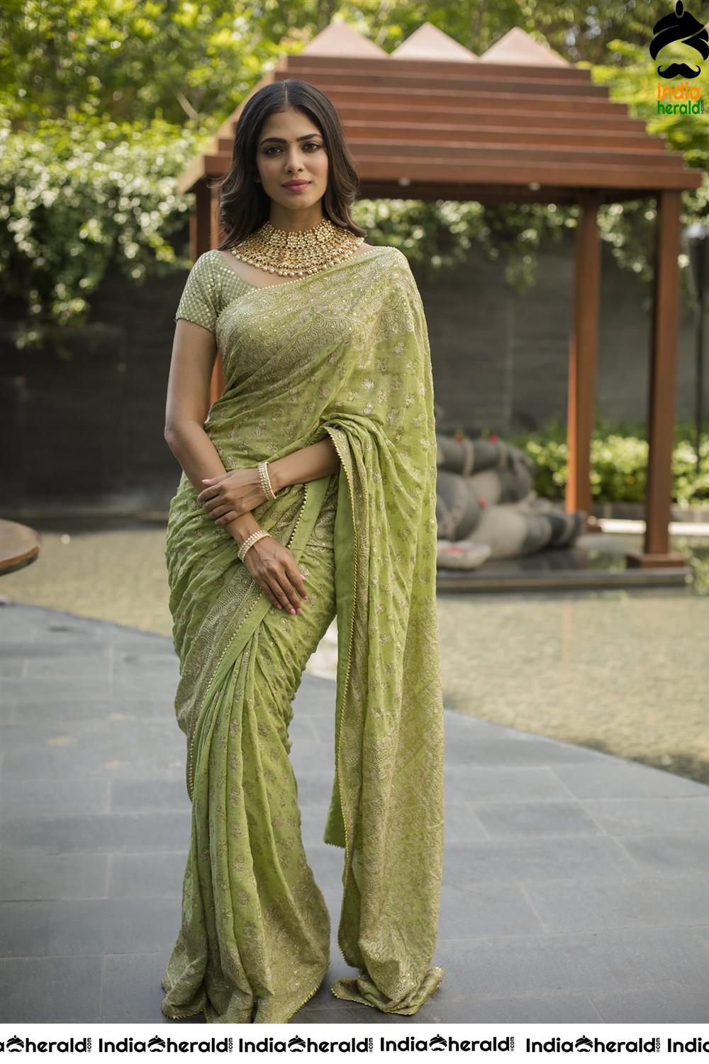 Malavika Mohanan Hot Saree Photos exposing her Hip and Hot Side view