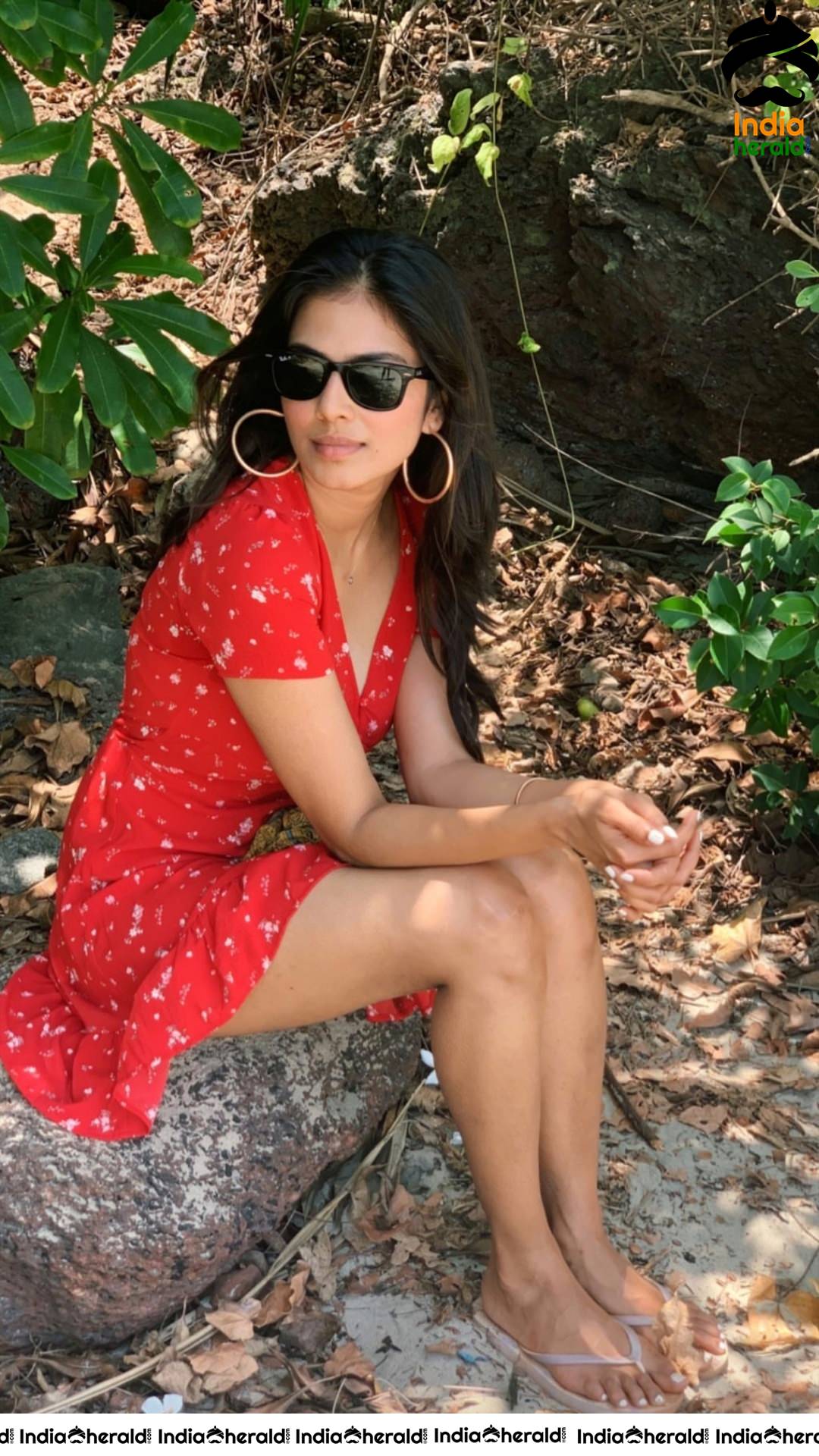 Malavika Mohanan Latest Red Hot Clicks In A Short Frock