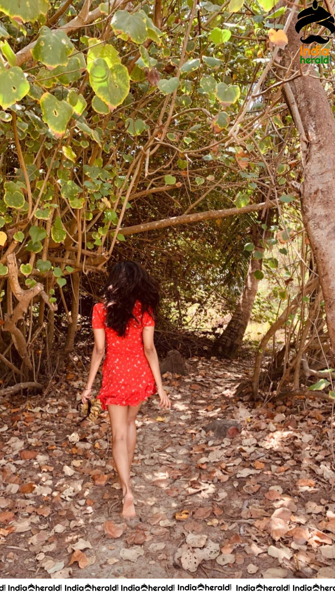 Malavika Mohanan Latest Red Hot Clicks In A Short Frock