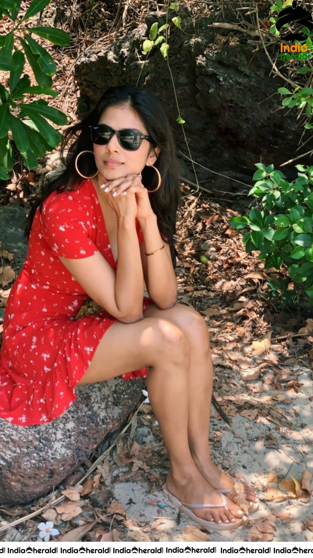 Malavika Mohanan Latest Red Hot Clicks In A Short Frock