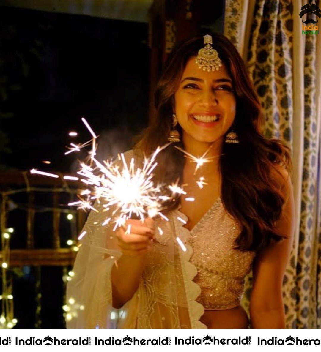 Malavika Mohanan Wishes Diwali with Crackers