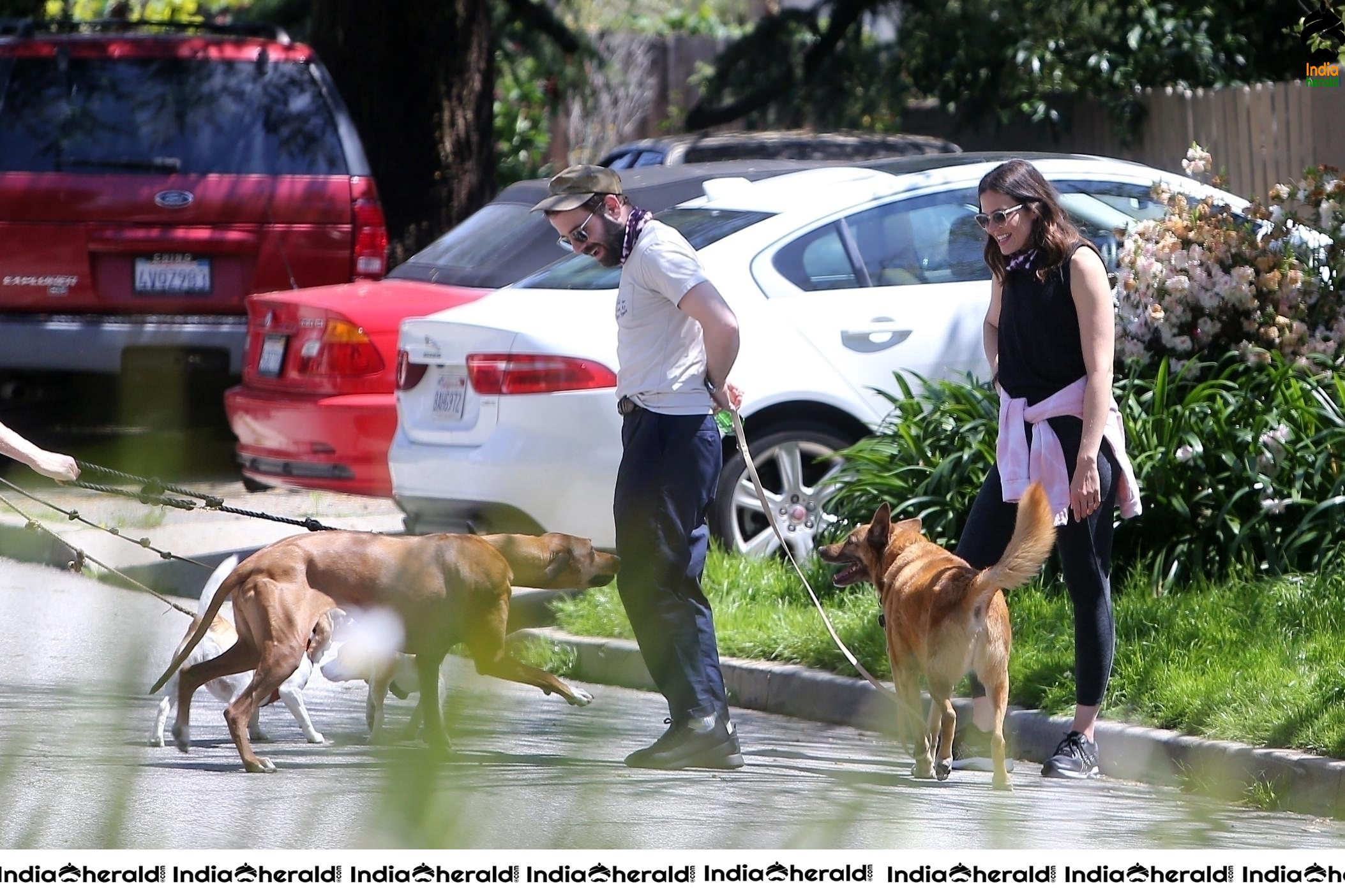 Mandy Moore caught by Paparazzi while walking her dog in Los Angeles