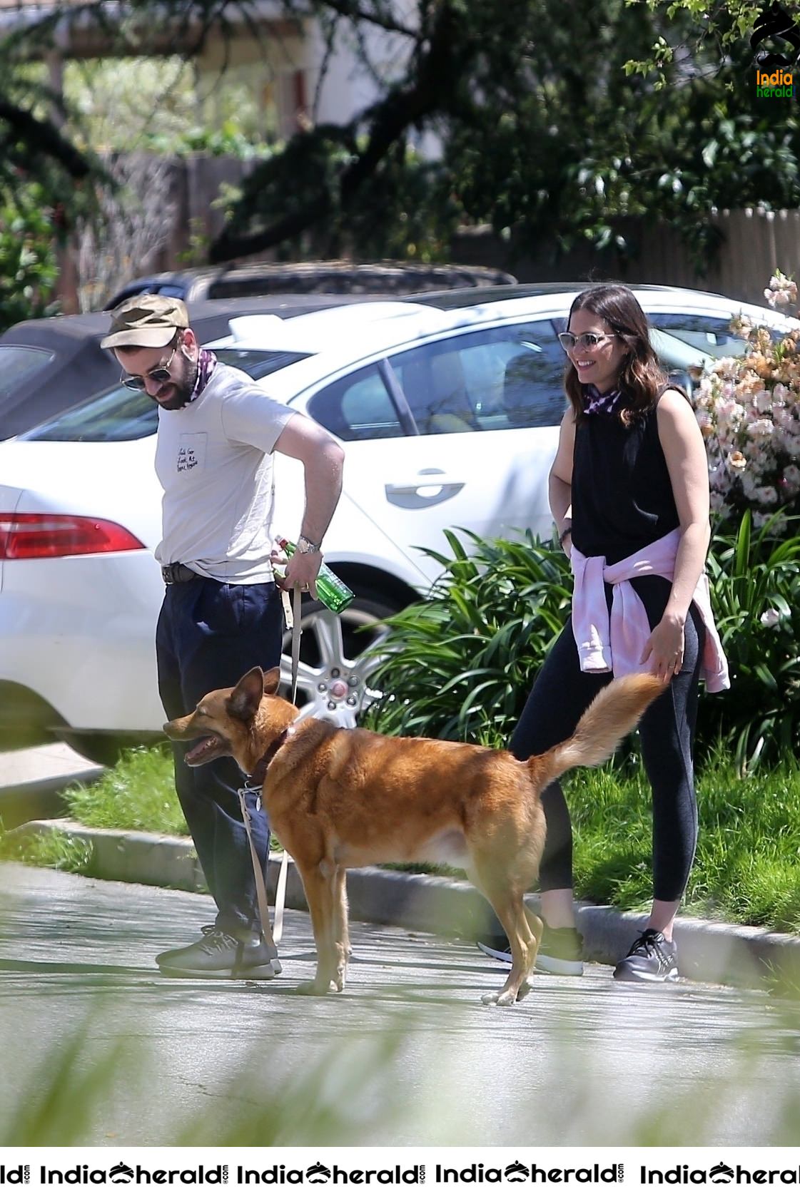 Mandy Moore caught by Paparazzi while walking her dog in Los Angeles