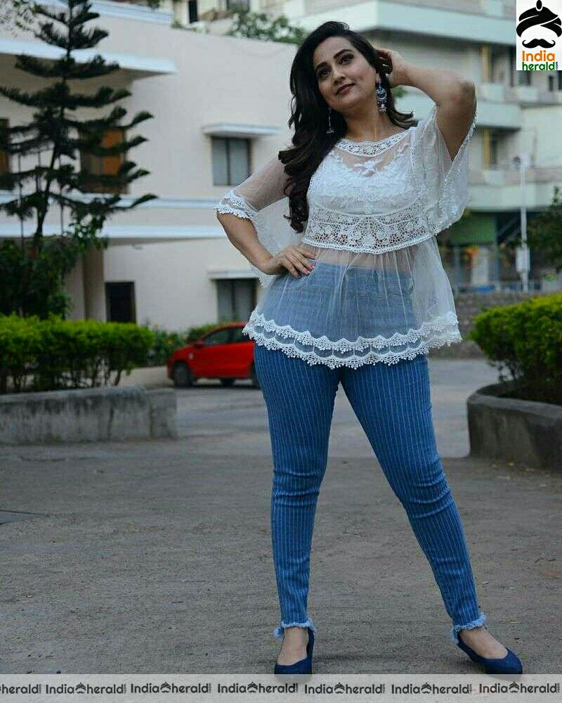 Manjusha Cute White Dress Stills
