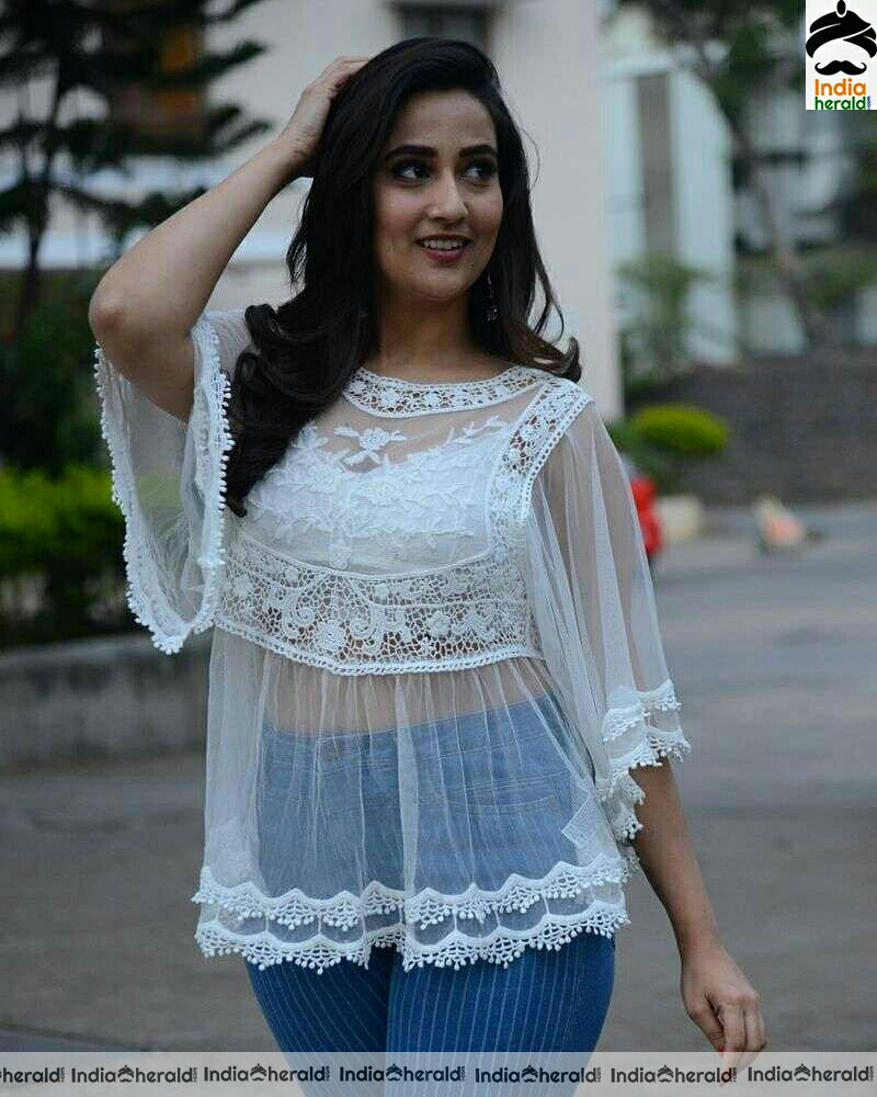 Manjusha Cute White Dress Stills