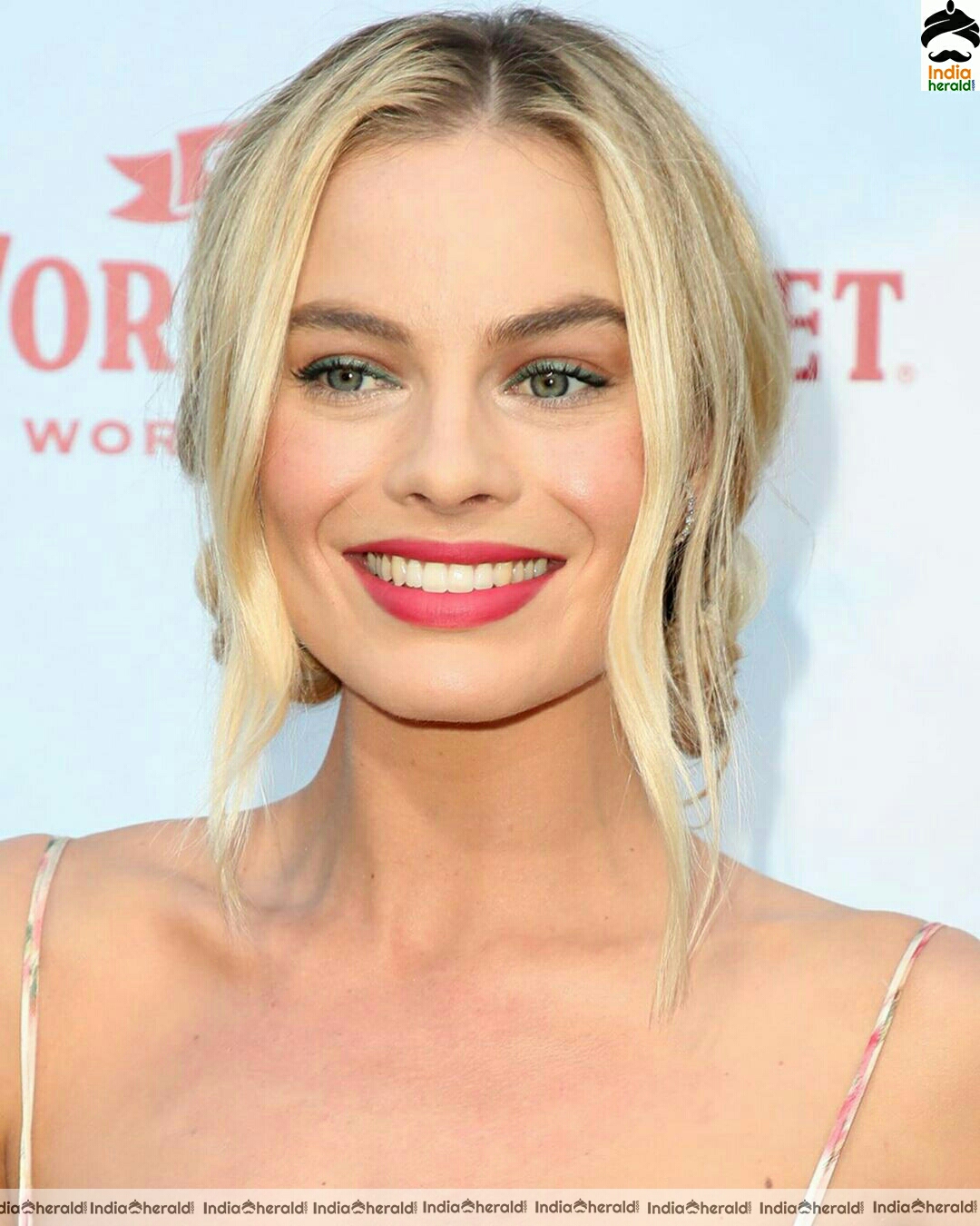 Margot Robbie Latest Cute White Dress Stills