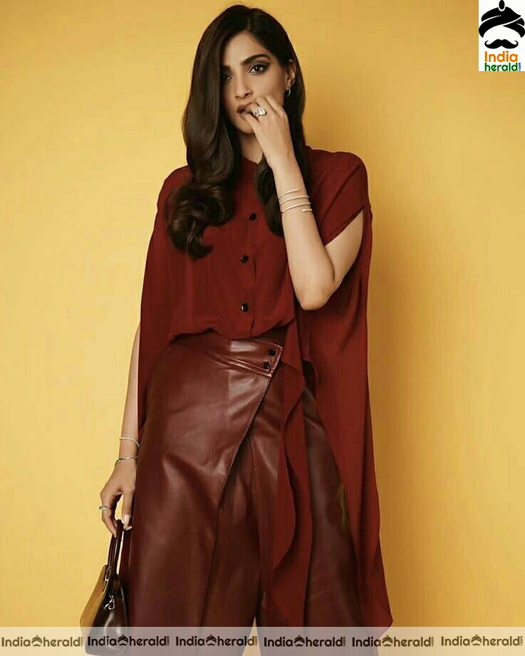 Maroon Hottie Sonam Kapoor looking Gorgeous