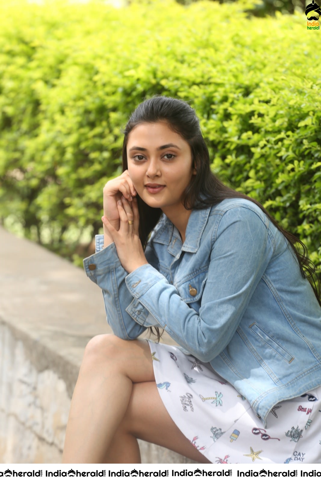 Megha Chowdary in a Sexy Short Frock flaunting her Thighs