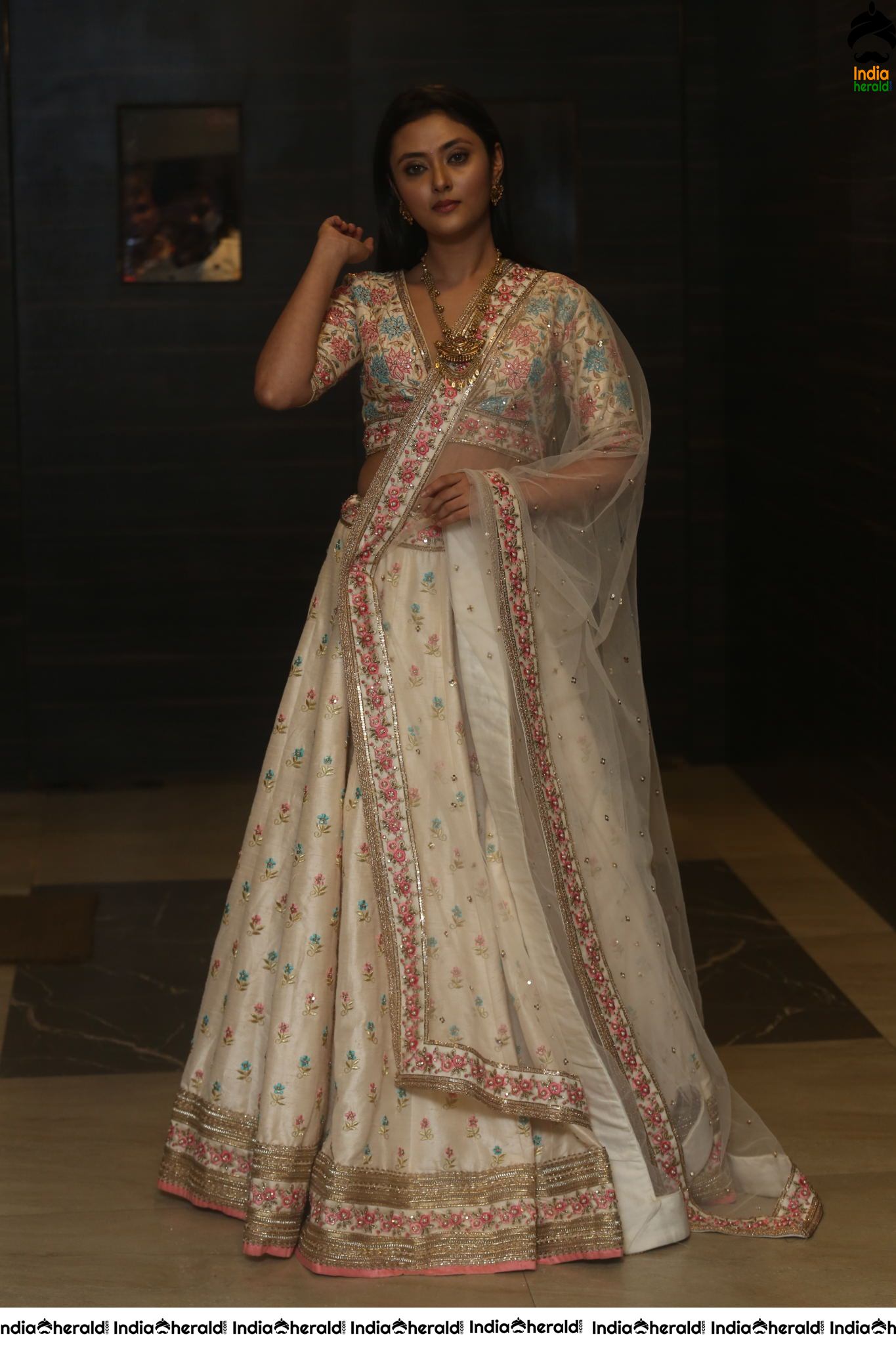 Megha Chowdary Shows her Tempting Hot Waistline during Press Meet Set 2