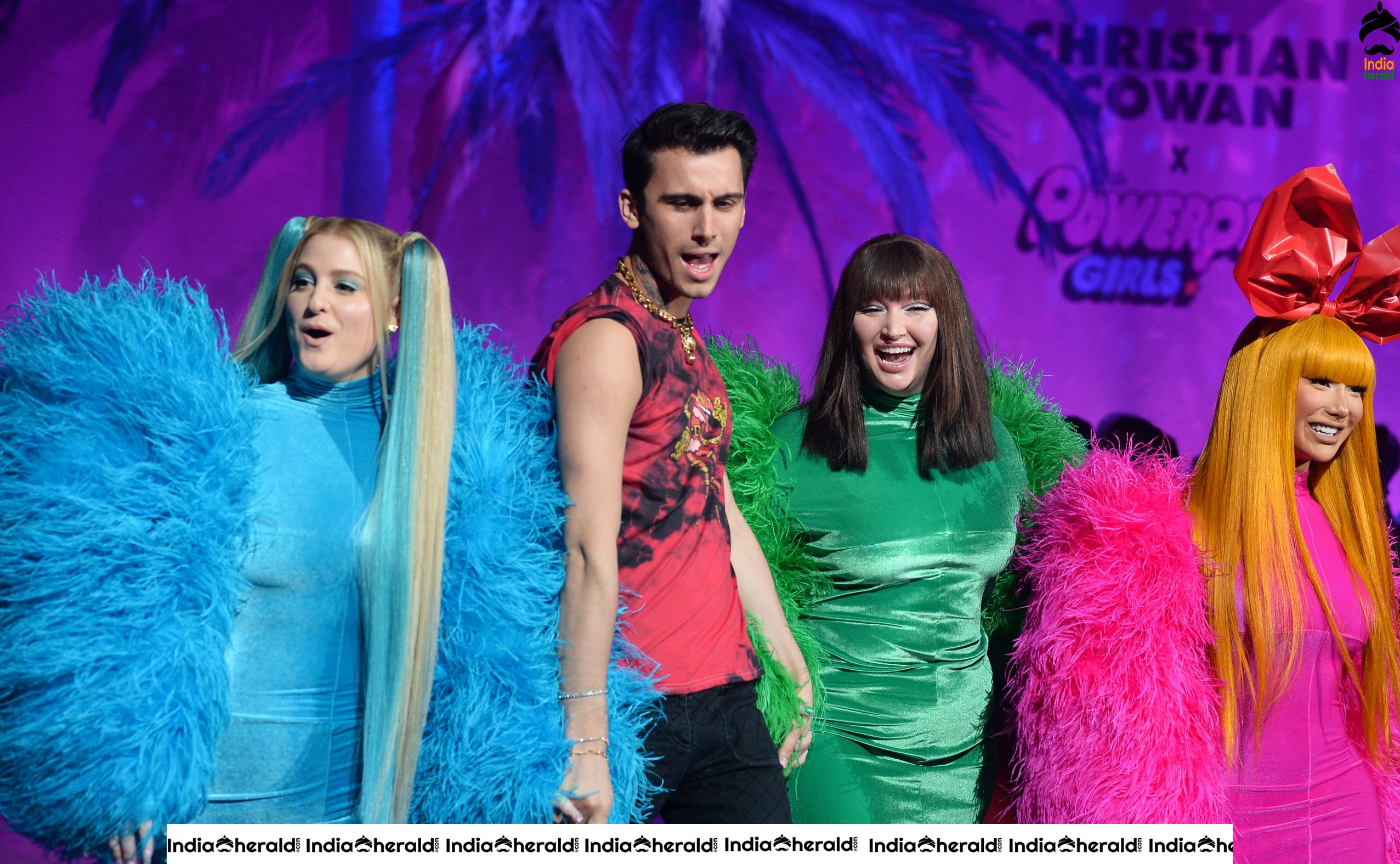 Meghan Trainor at 2020 Christian Cowan x Powerpuff Girls Runway Show in Hollywood