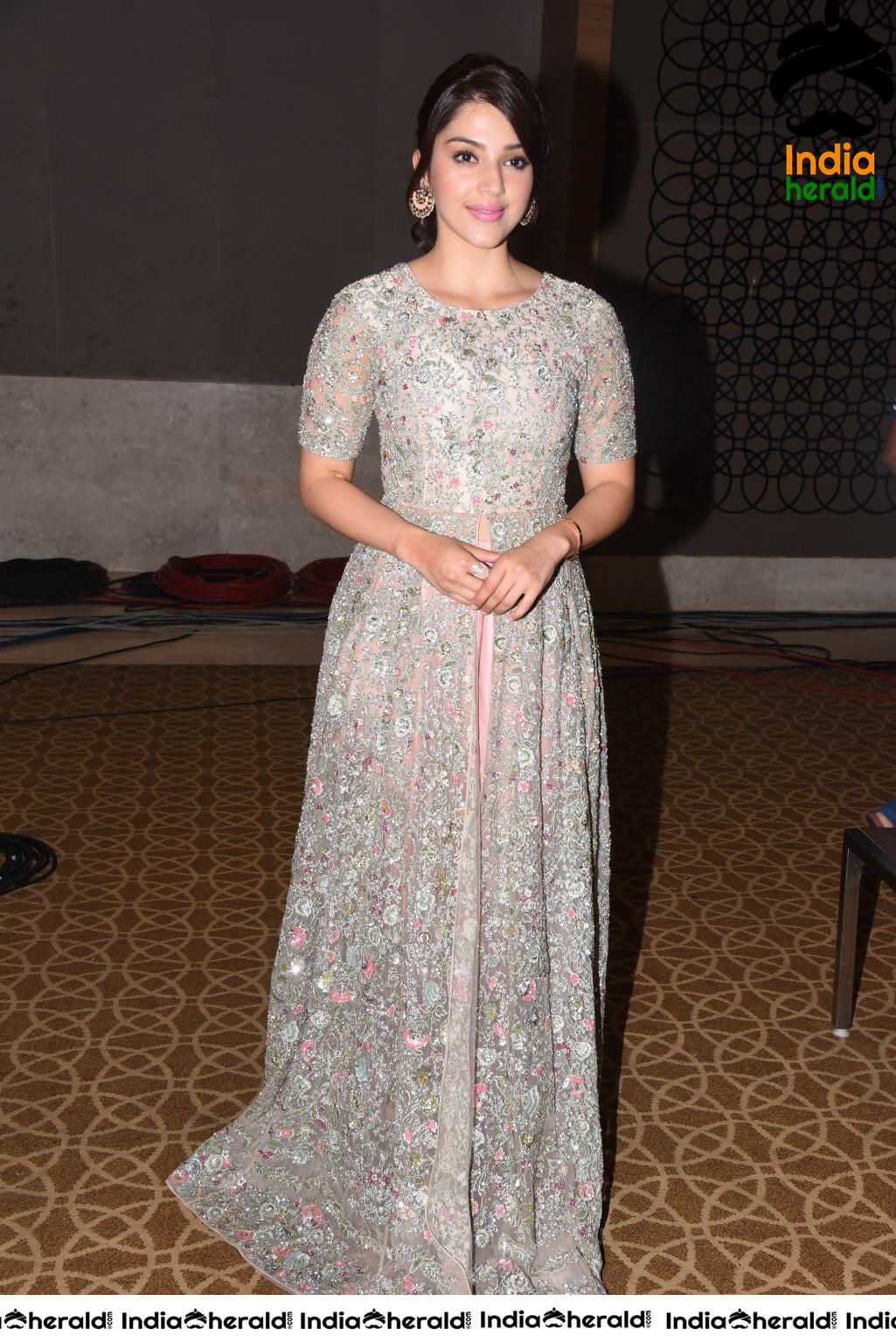Mehreen Kaur Latest Photos during a Press meet at Taj Set 2