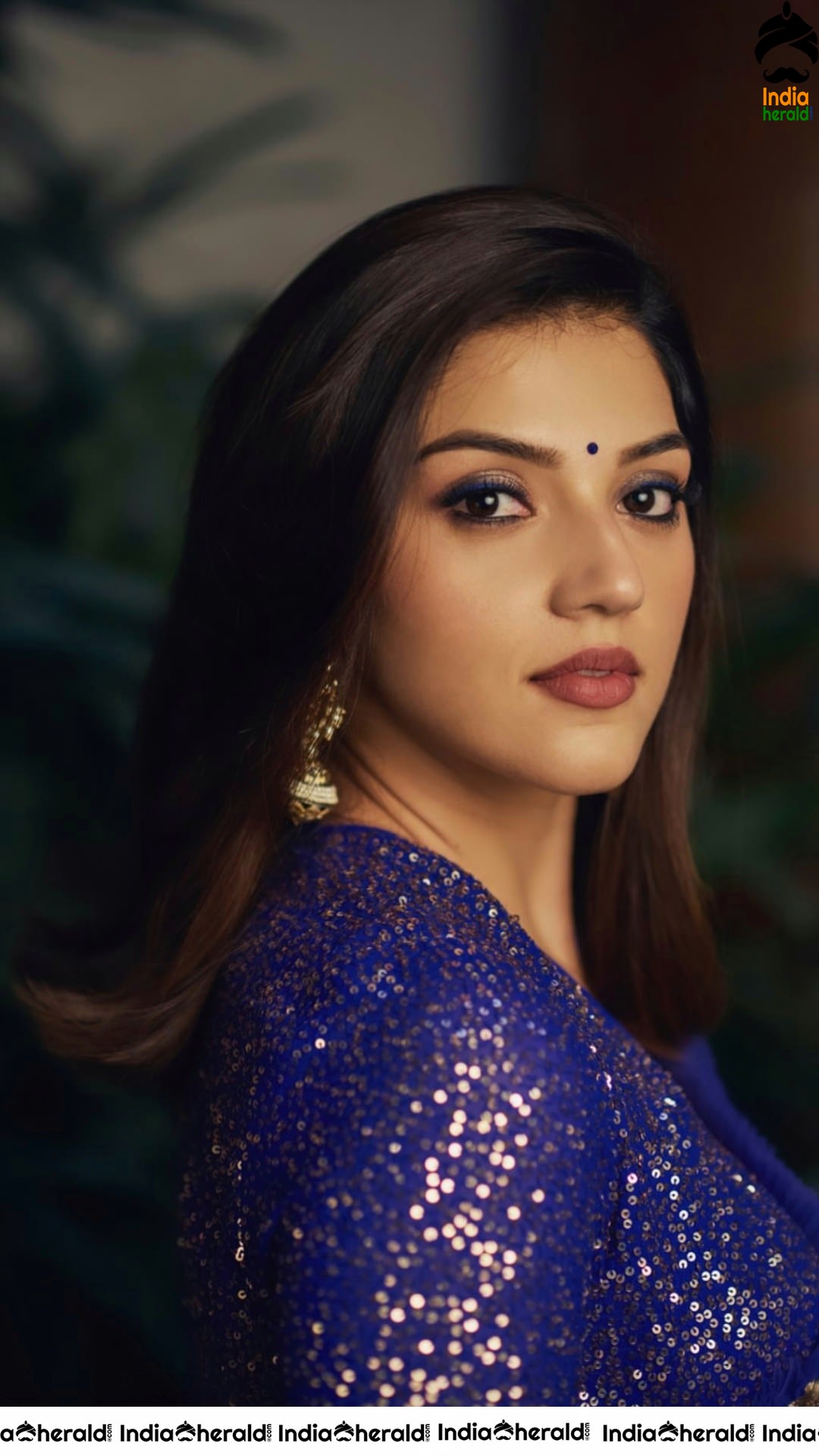 Mehreen Pirzada Latest Stills in Blue Saree