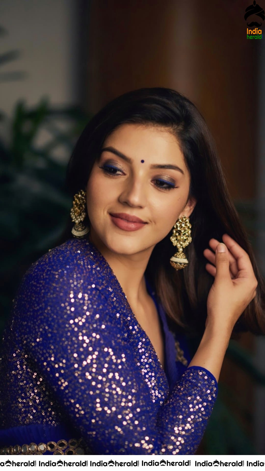 Mehreen Pirzada Latest Stills in Blue Saree