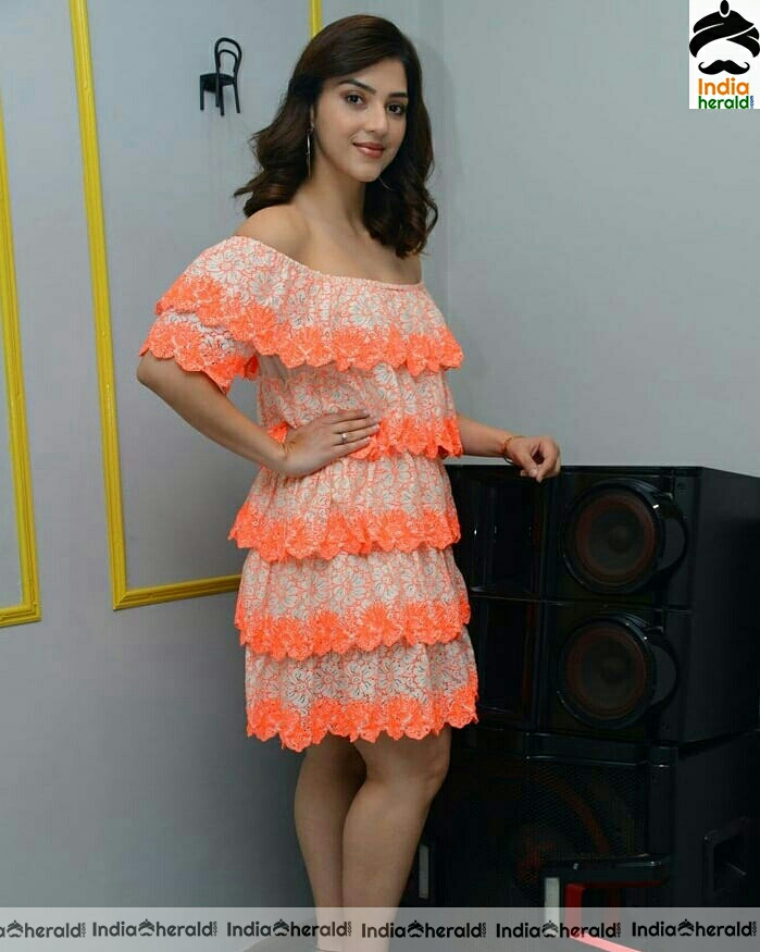 Mehreen Pirzado Cute Orange Dress Stills