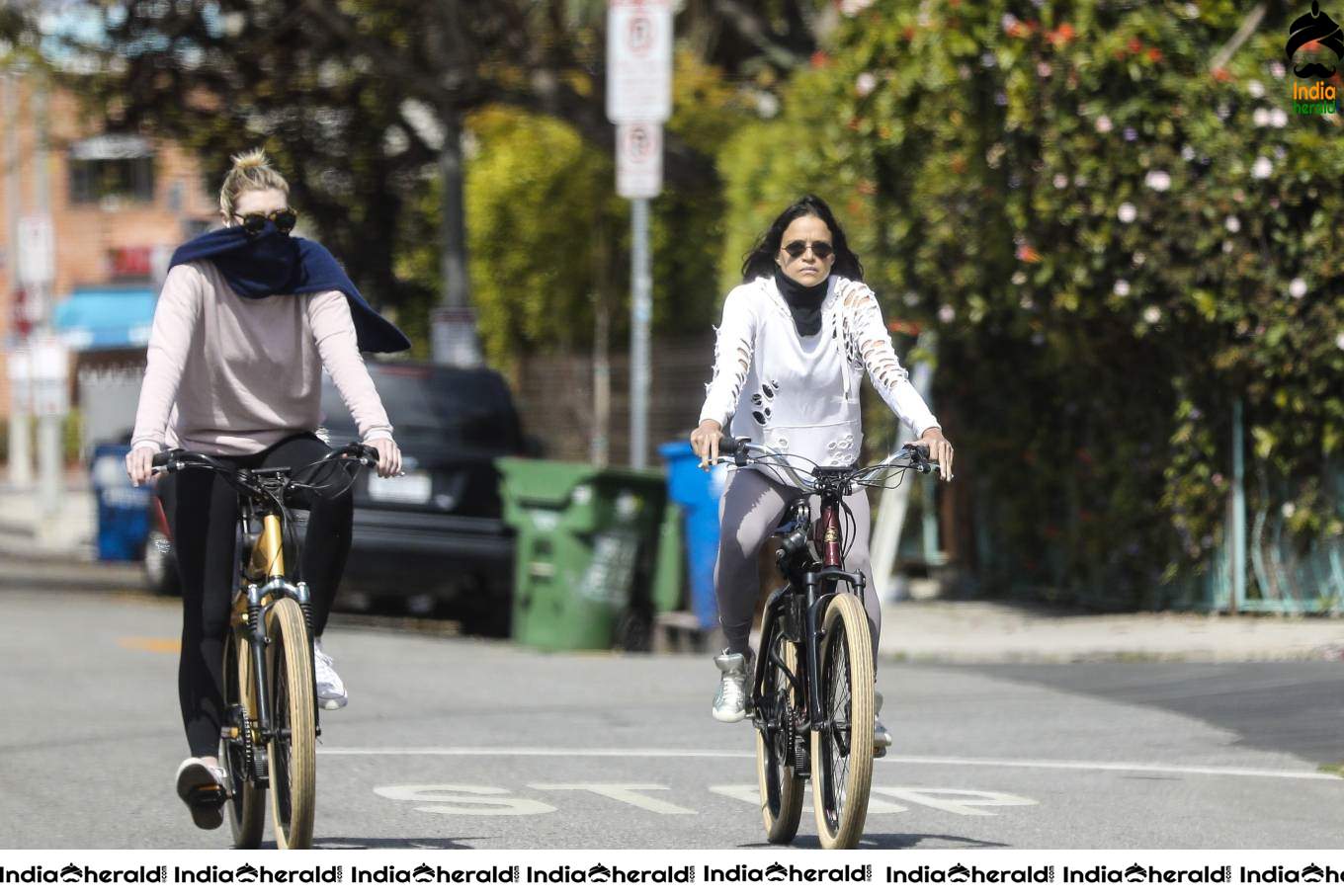 Michelle Rodriguez Rides A Bike During COVID19 Pandemic In Los Angeles