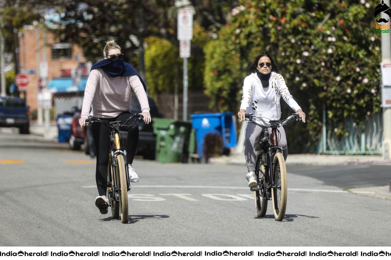 Michelle Rodriguez Rides A Bike During COVID19 Pandemic In Los Angeles