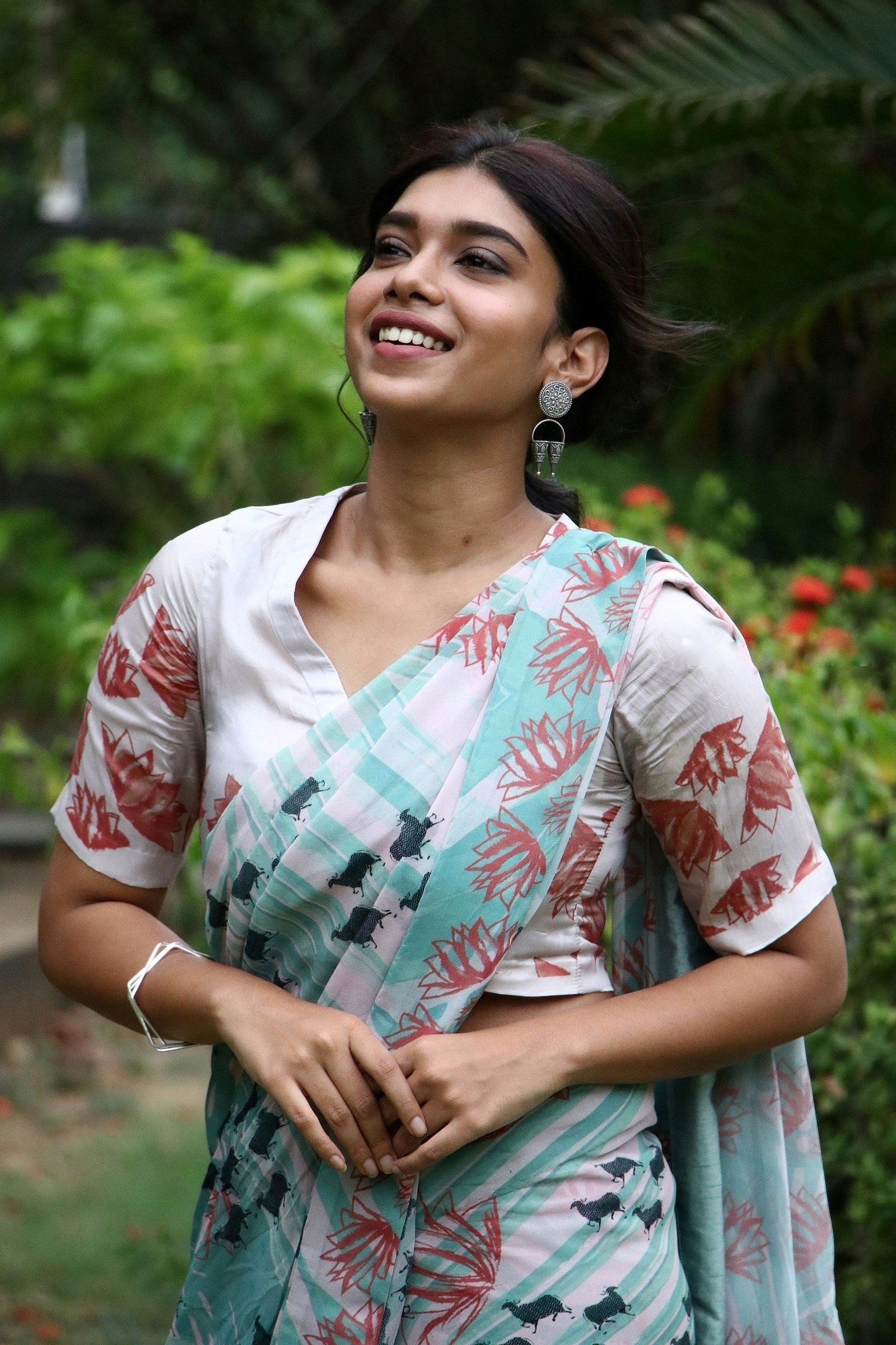 Model Dushara Saree Photoshoot Hot Stills