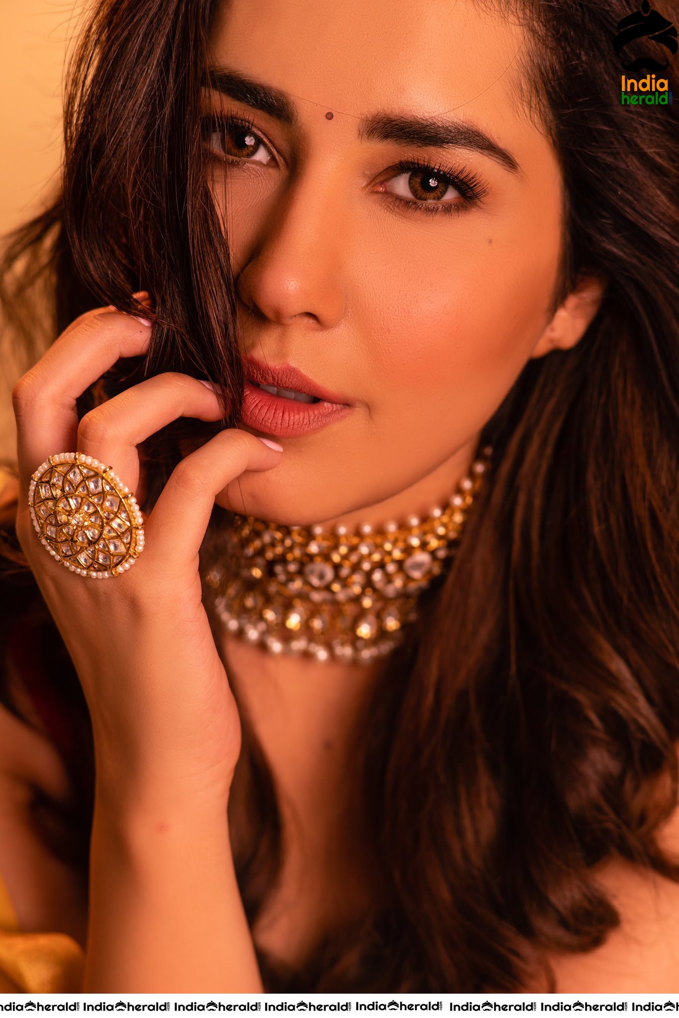 More Hot Photos of Raashi Khanna exposing her tempting waist in Long Skirt