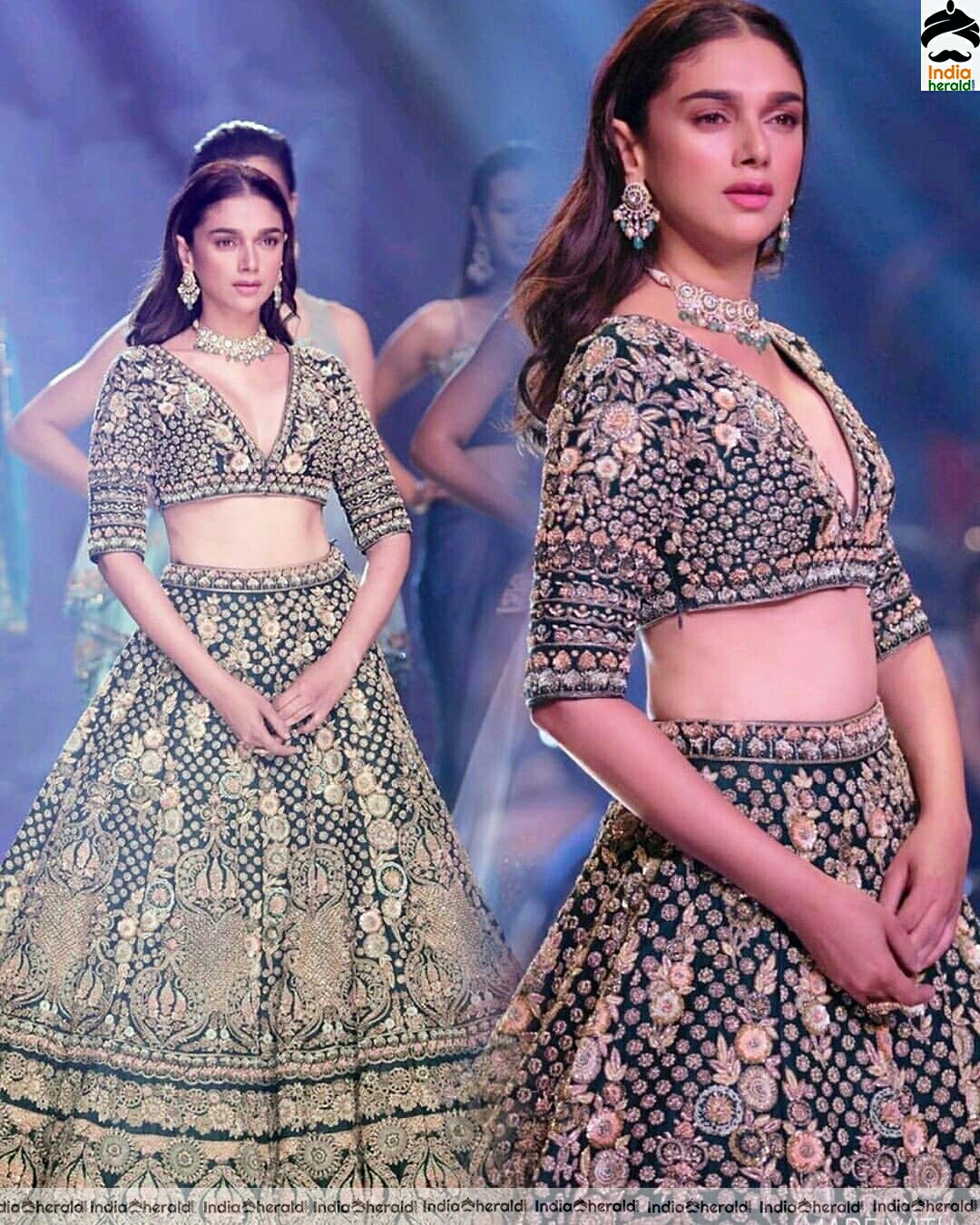 More photos of Aditi hot exposing waistline at a Fashion show