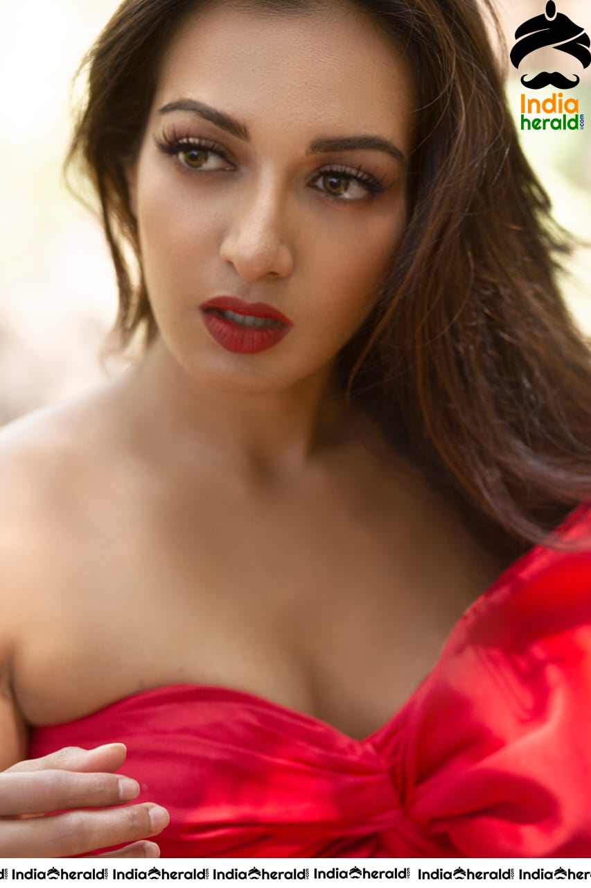 More Red Hot Photos Of Catherine Tresa In A Red Brassiere