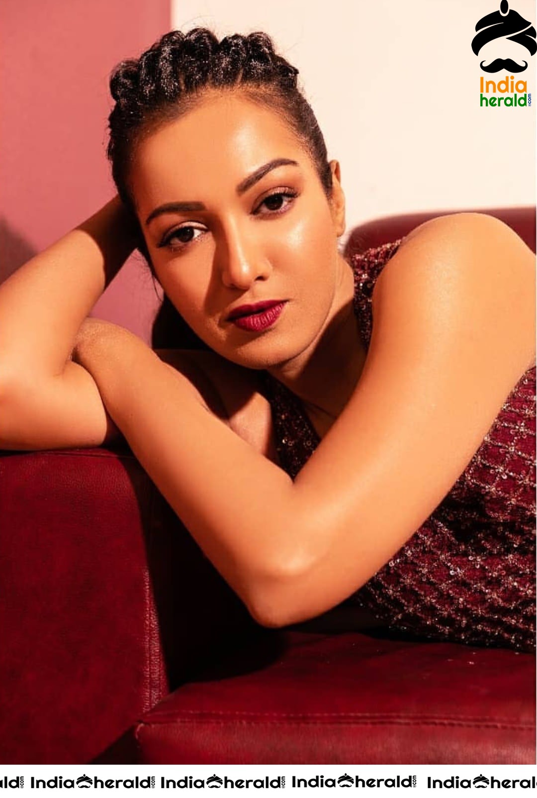 More Tempting Hot Photos of Catherine Tresa with a Maroon Lip