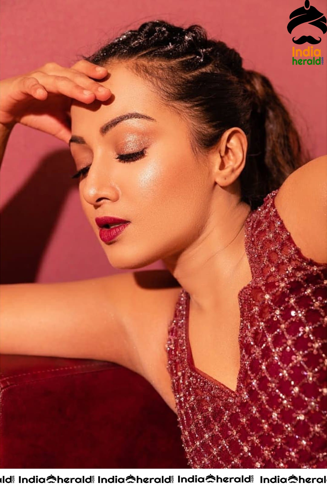 More Tempting Hot Photos of Catherine Tresa with a Maroon Lip